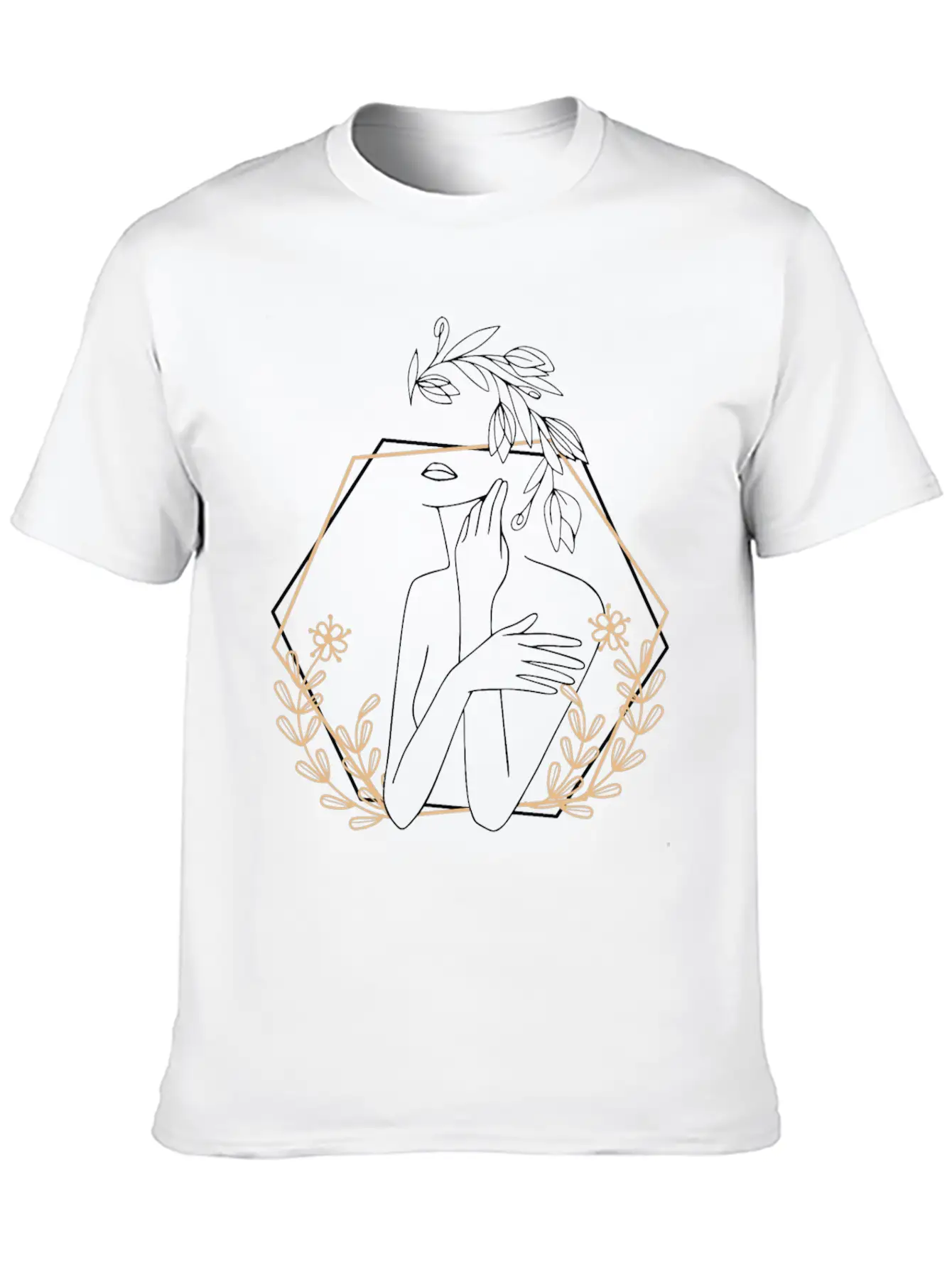 Abstract Woman Essential Cotton Tee For Daily Outfits – Unisex Style
