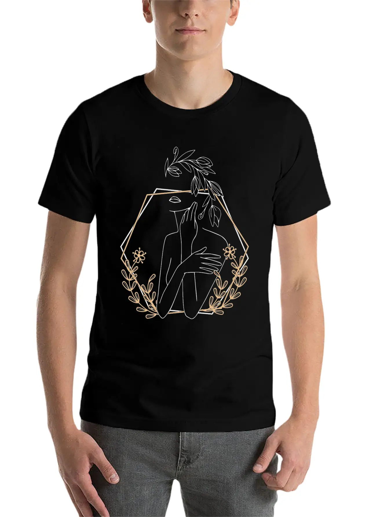 Abstract Woman Essential Cotton Tee For Daily Outfits – Unisex Style