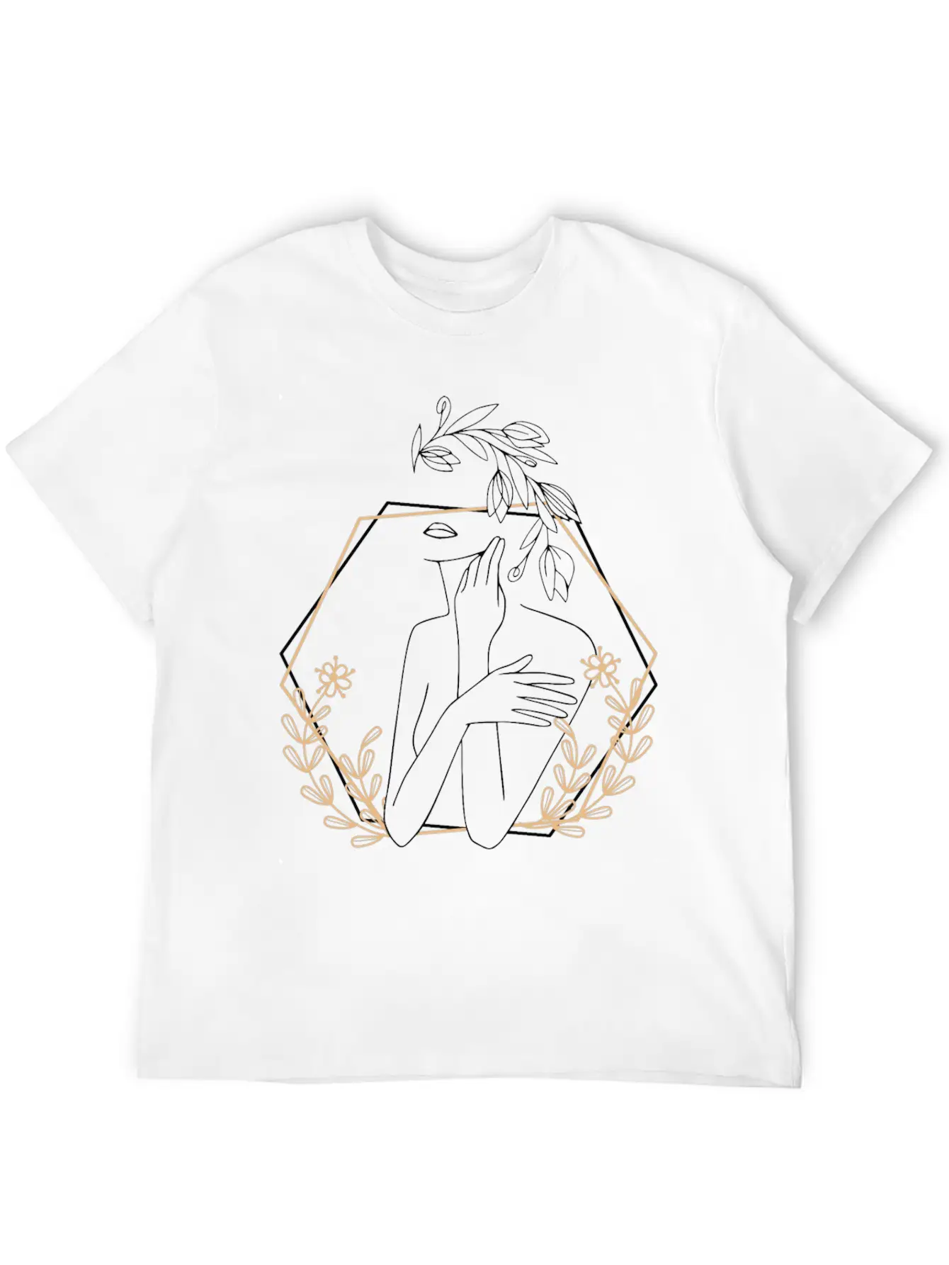 Abstract Woman Essential Cotton Tee For Daily Outfits – Unisex Style