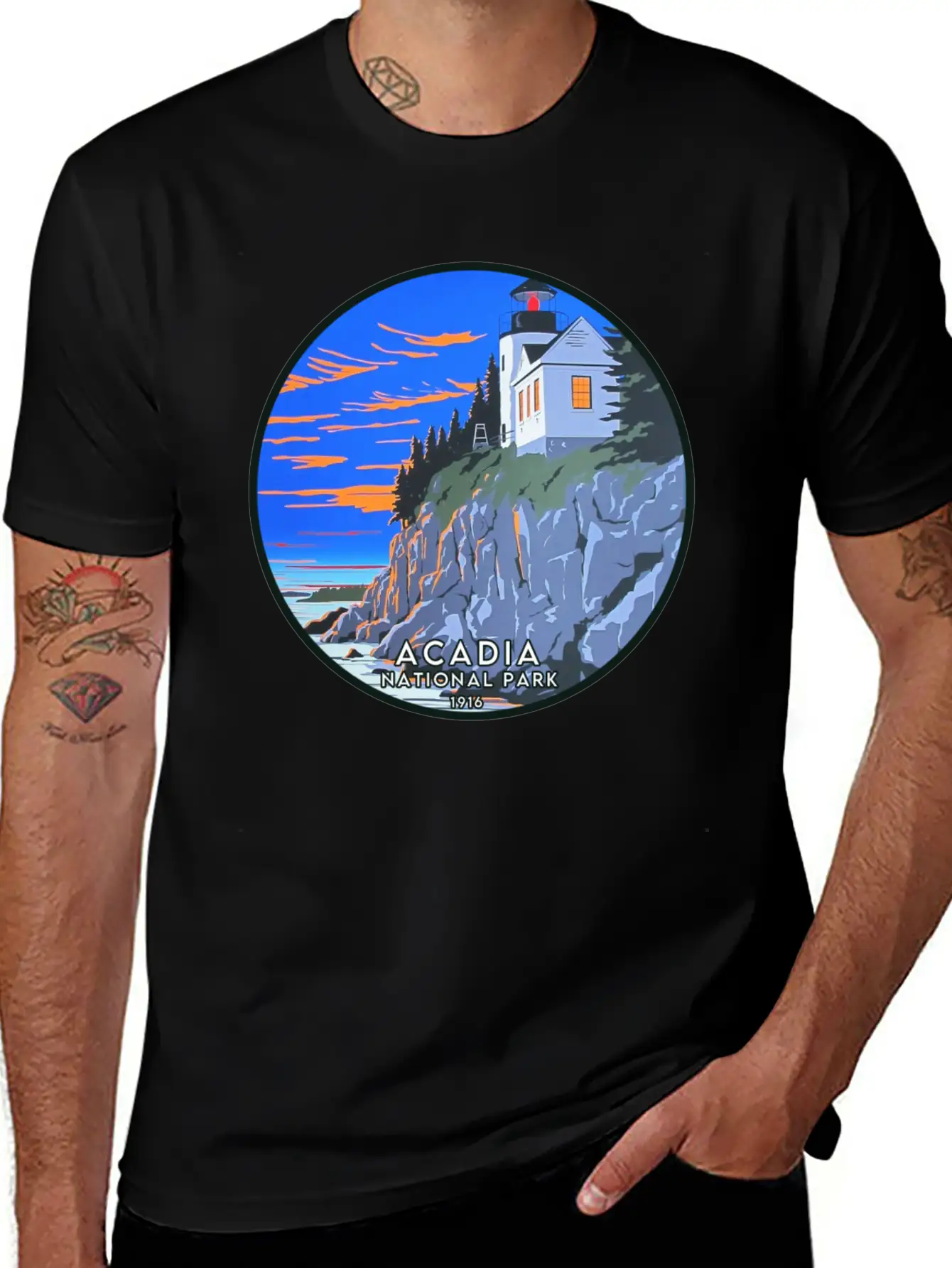 Acadia National Park Modern Fit Casual T-Shirt – Clean And Versatile Design