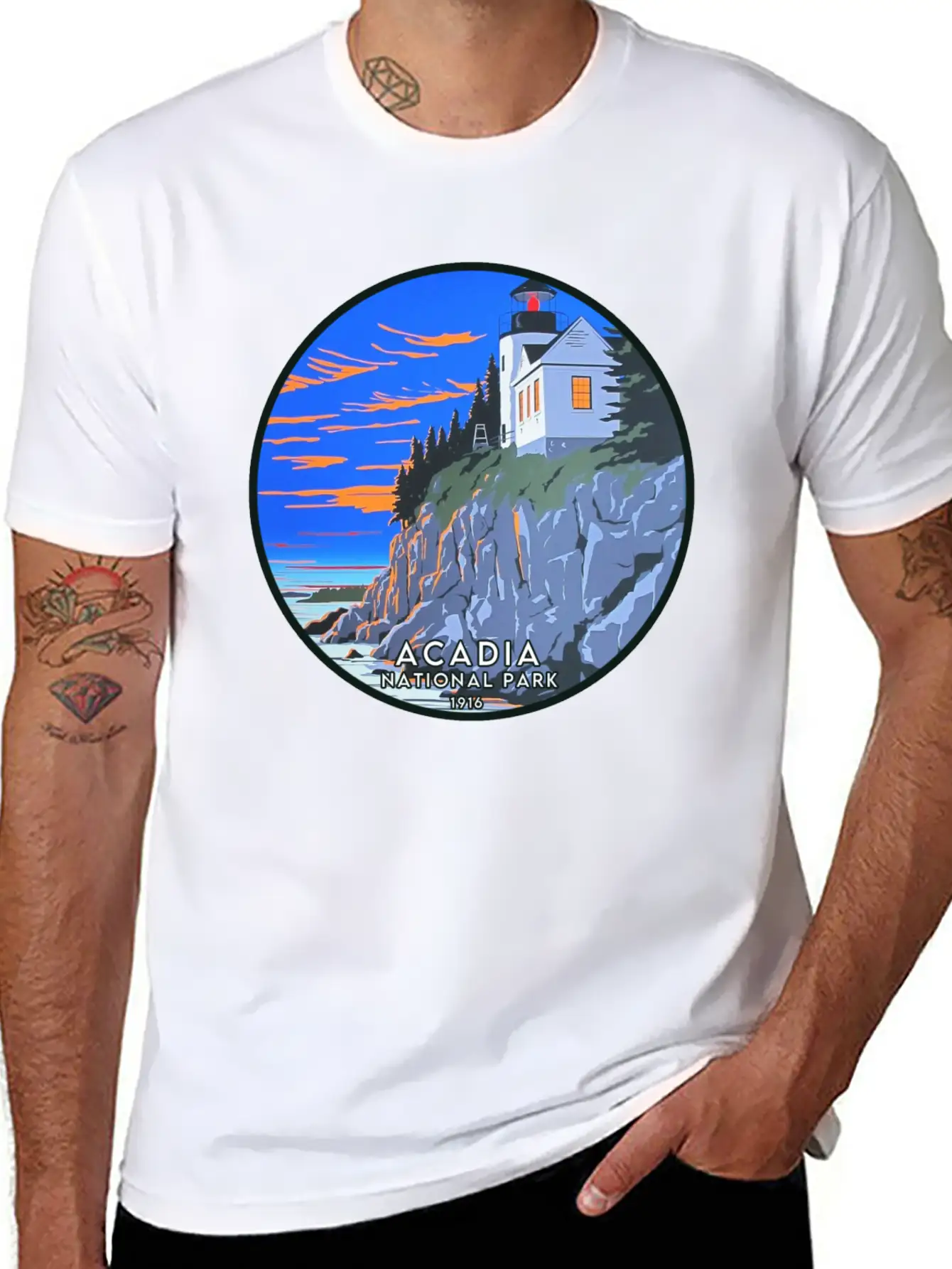 Acadia National Park Modern Fit Casual T-Shirt – Clean And Versatile Design