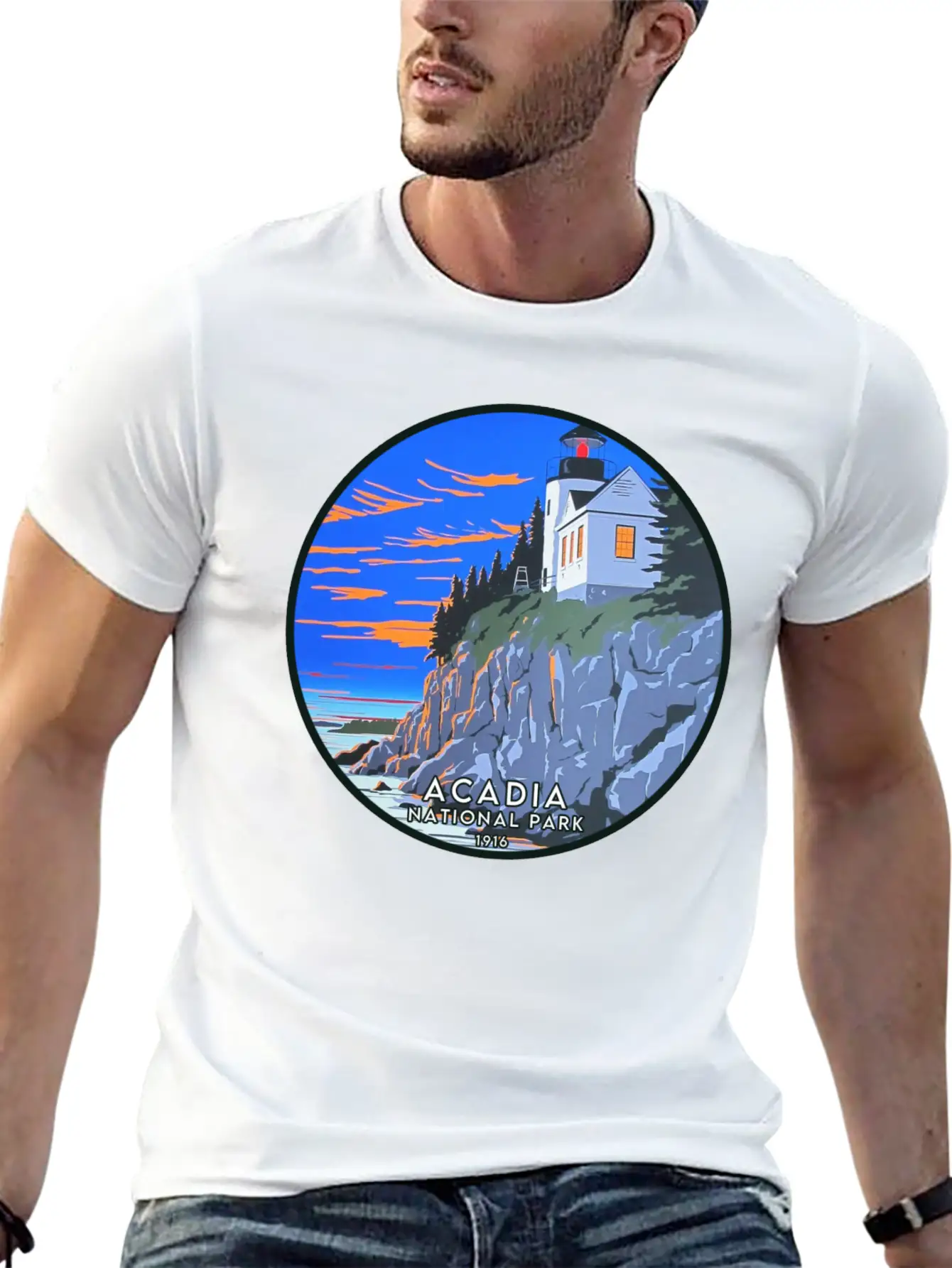 Acadia National Park Modern Fit Casual T-Shirt – Clean And Versatile Design