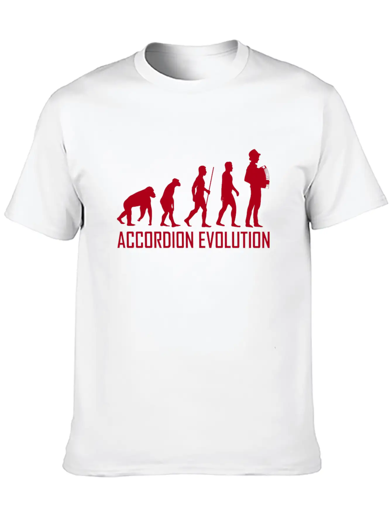 Accordion Evolution Accordion Squeeze Music Hat Classic Fit Graphic Tee For Daily Comfort – Unisex Cotton Shirt