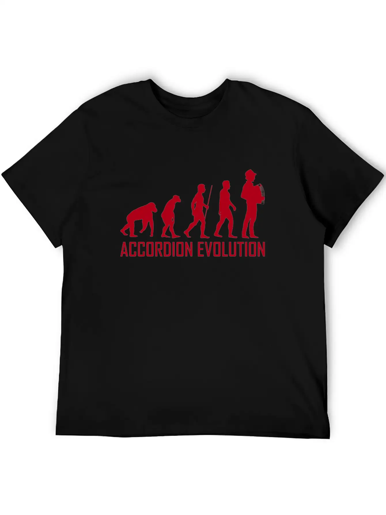 Accordion Evolution Accordion Squeeze Music Hat Classic Fit Graphic Tee For Daily Comfort – Unisex Cotton Shirt