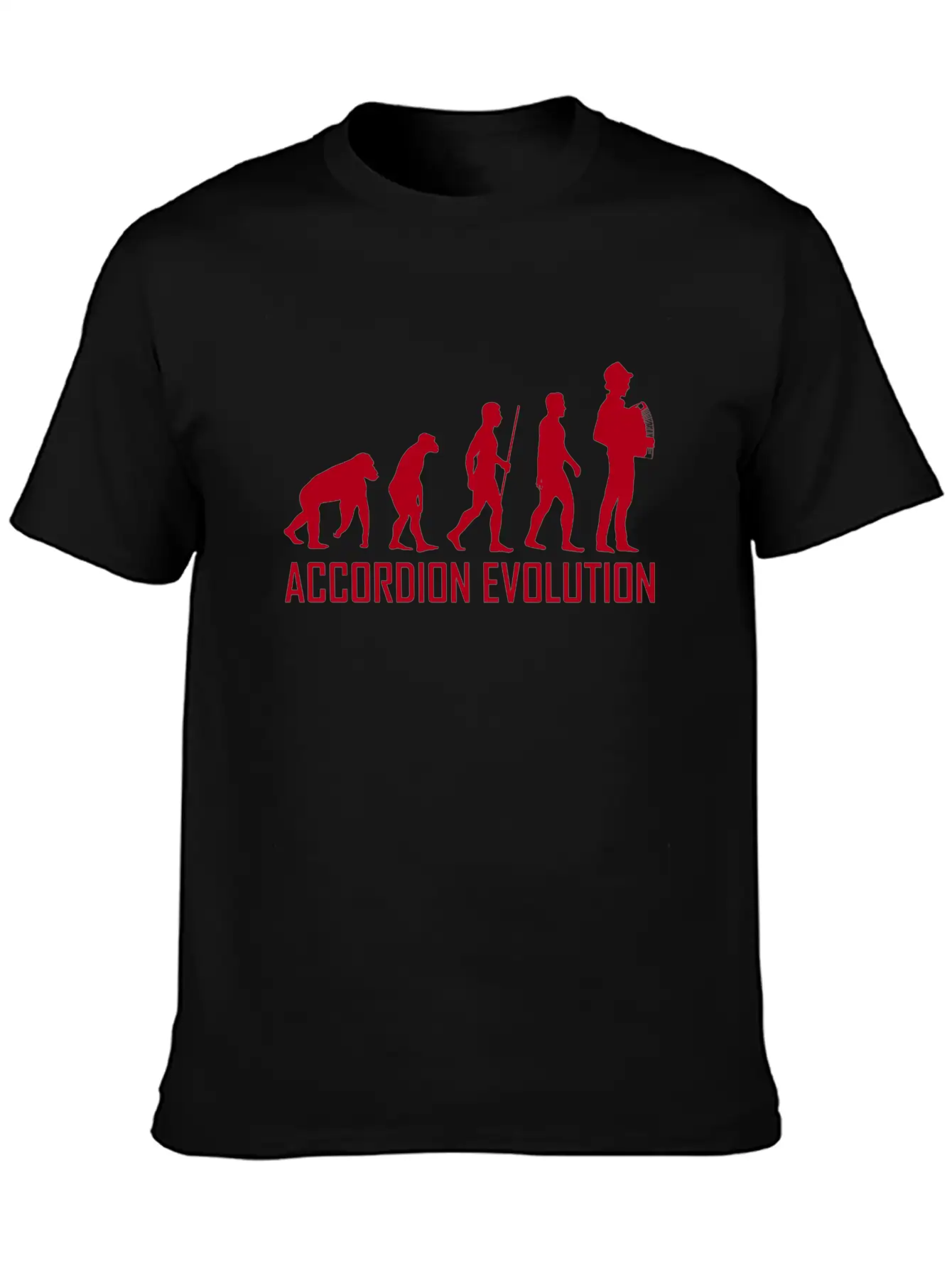 Accordion Evolution Accordion Squeeze Music Hat Classic Fit Graphic Tee For Daily Comfort – Unisex Cotton Shirt