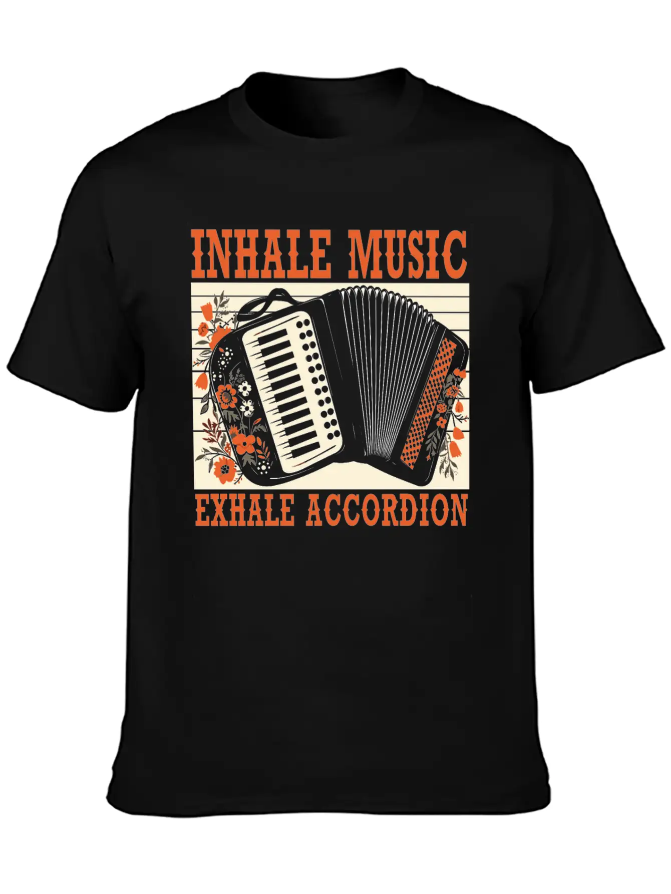 Accordion Player Musical Instrument Accordionist Essential Cotton Tee For Daily Outfits – Unisex Style