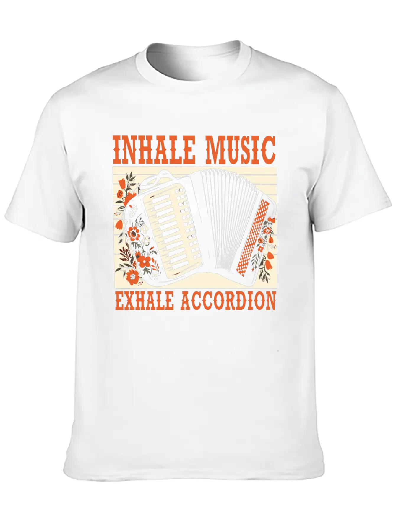 Accordion Player Musical Instrument Accordionist Essential Cotton Tee For Daily Outfits – Unisex Style
