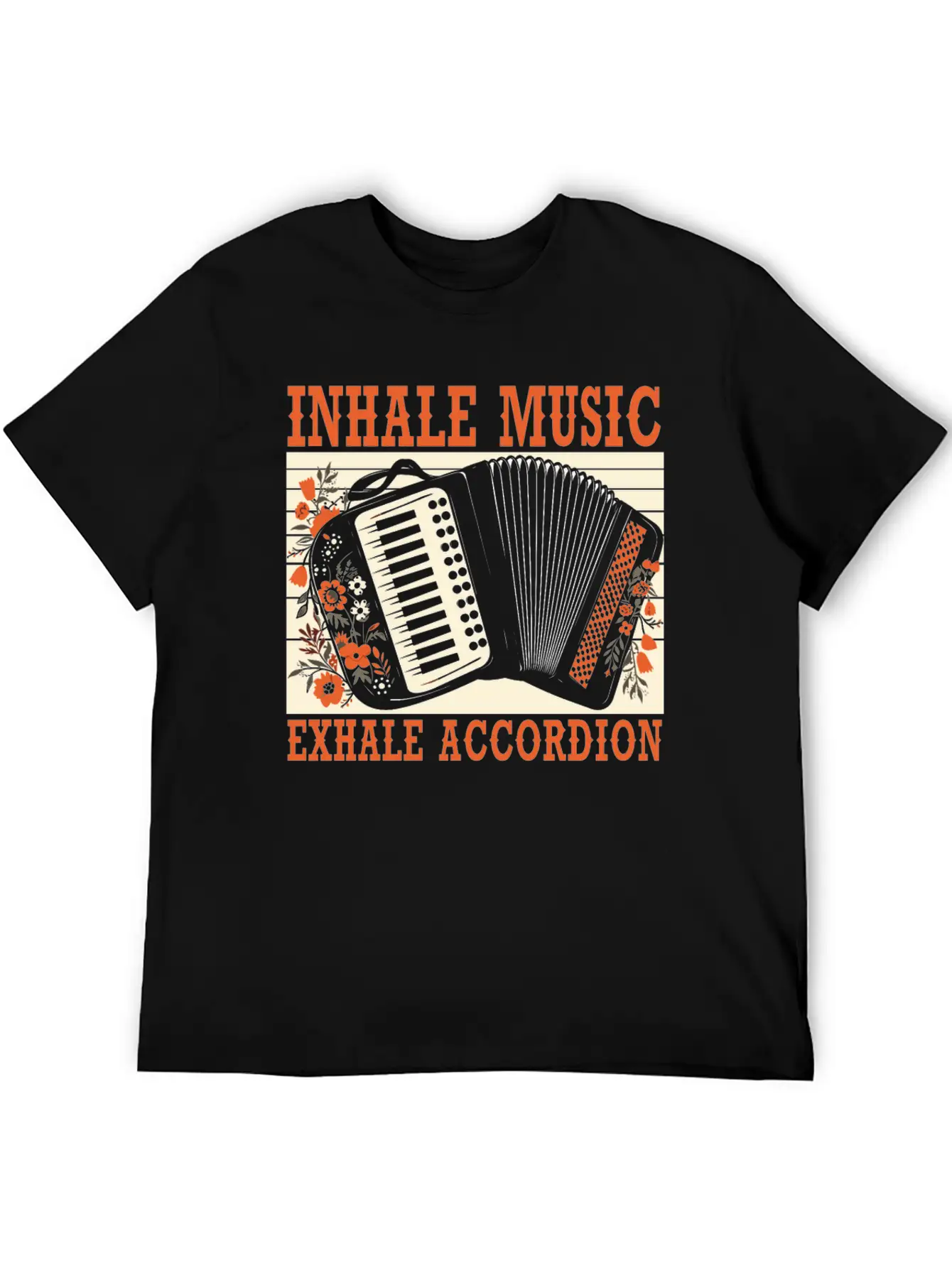 Accordion Player Musical Instrument Accordionist Essential Cotton Tee For Daily Outfits – Unisex Style