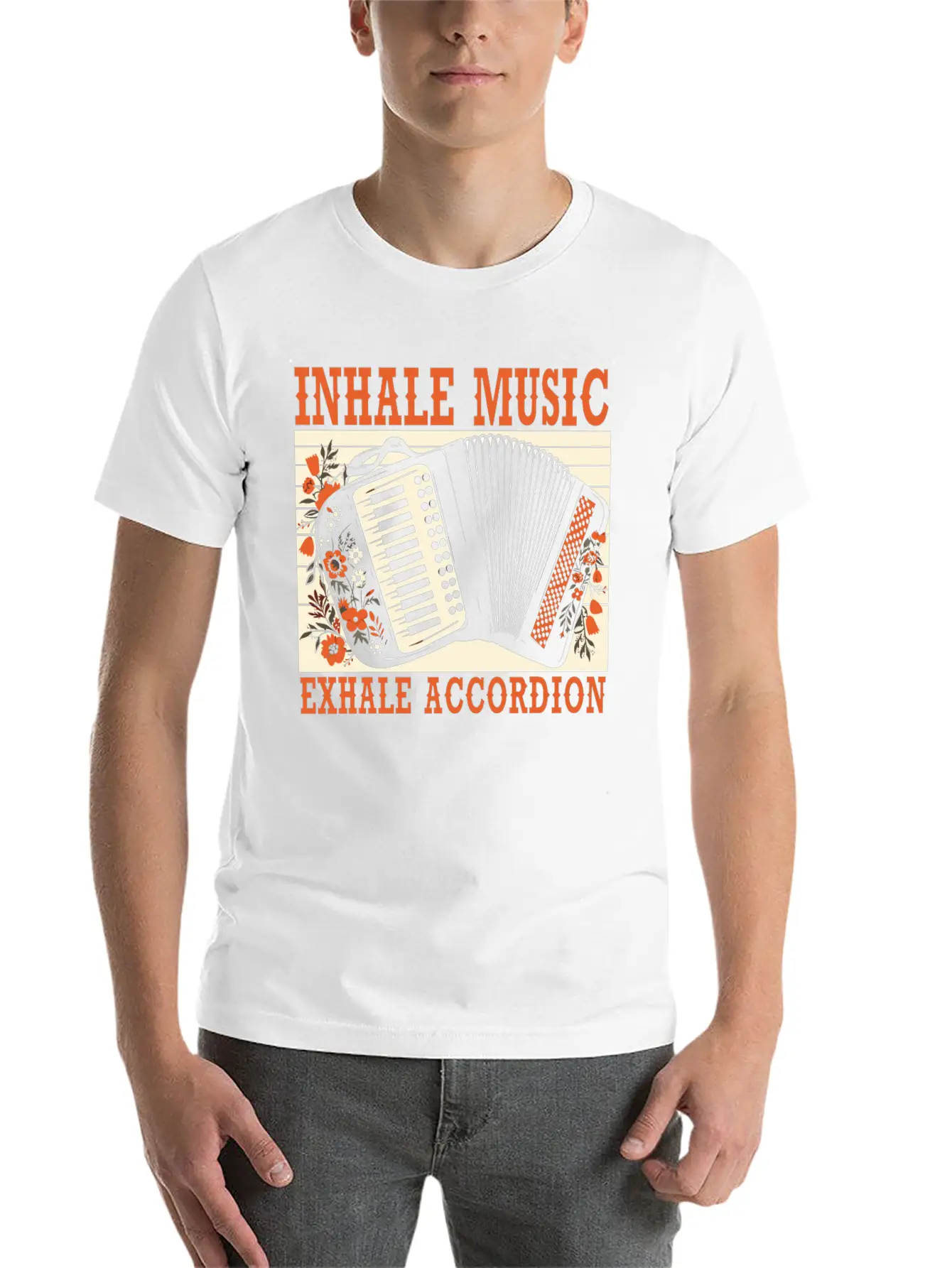 Accordion Player Musical Instrument Accordionist Essential Cotton Tee For Daily Outfits – Unisex Style