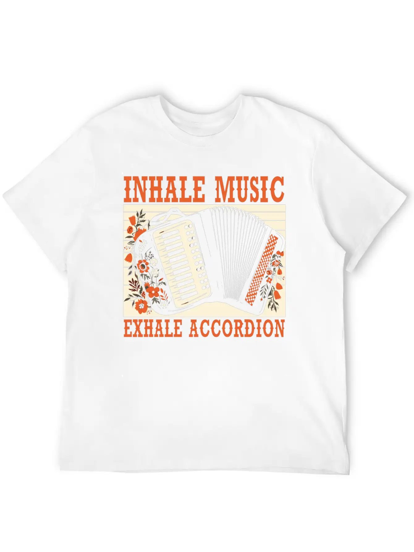 Accordion Player Musical Instrument Accordionist Essential Cotton Tee For Daily Outfits – Unisex Style