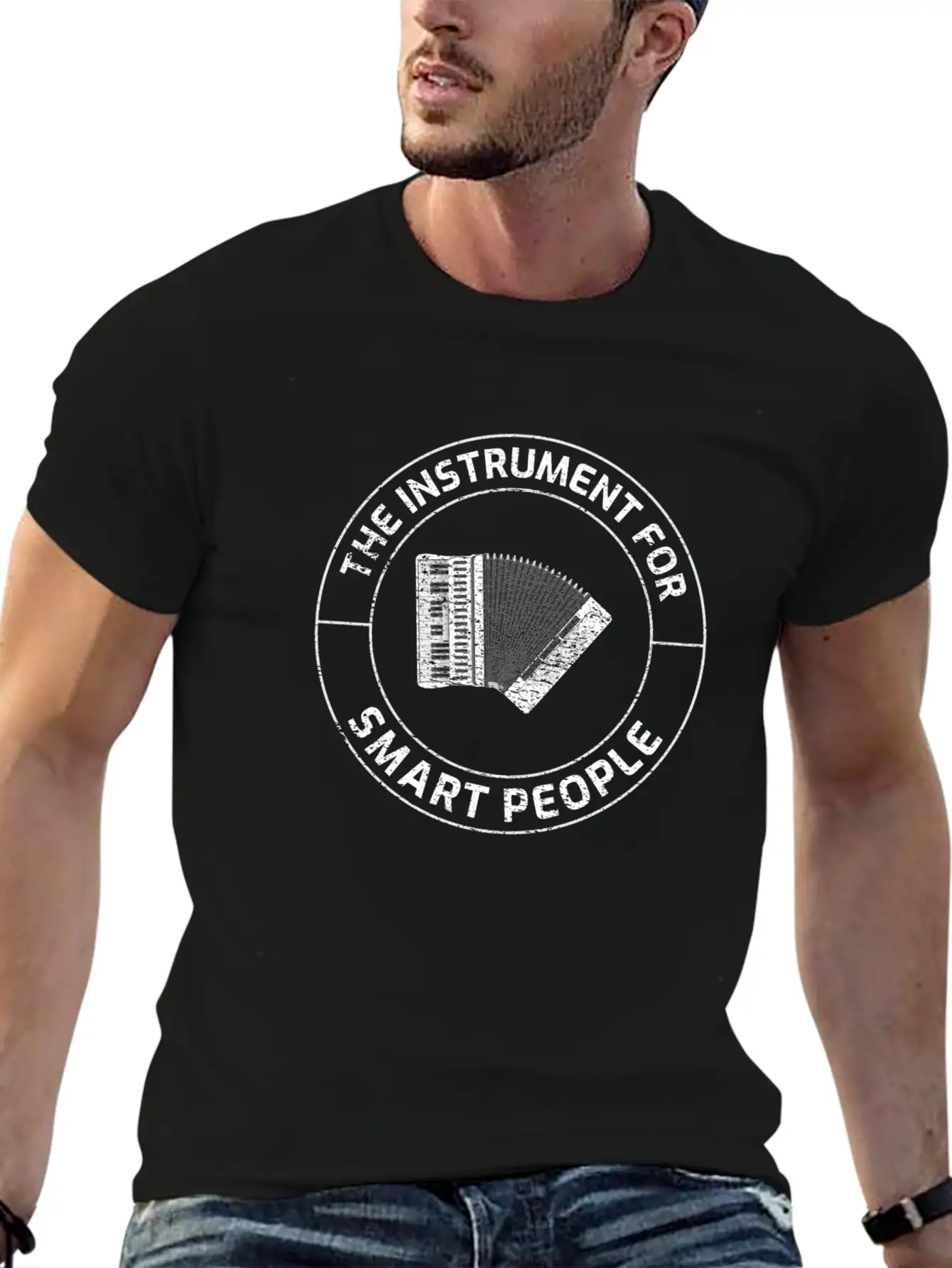 Accordion Polka Music Musician Musical Instrument Modern Fit Casual T-Shirt – Clean And Versatile Design