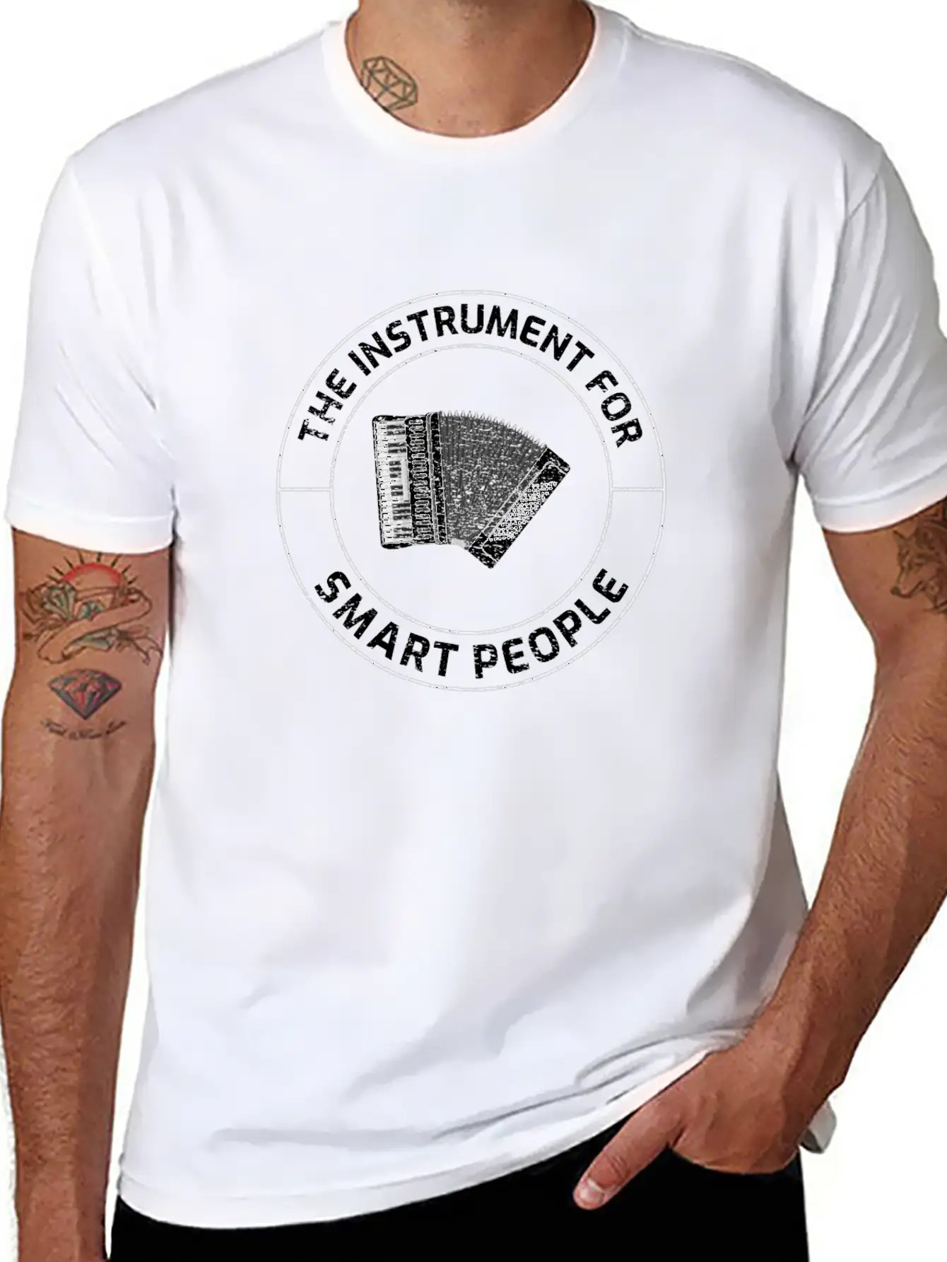 Accordion Polka Music Musician Musical Instrument Modern Fit Casual T-Shirt – Clean And Versatile Design