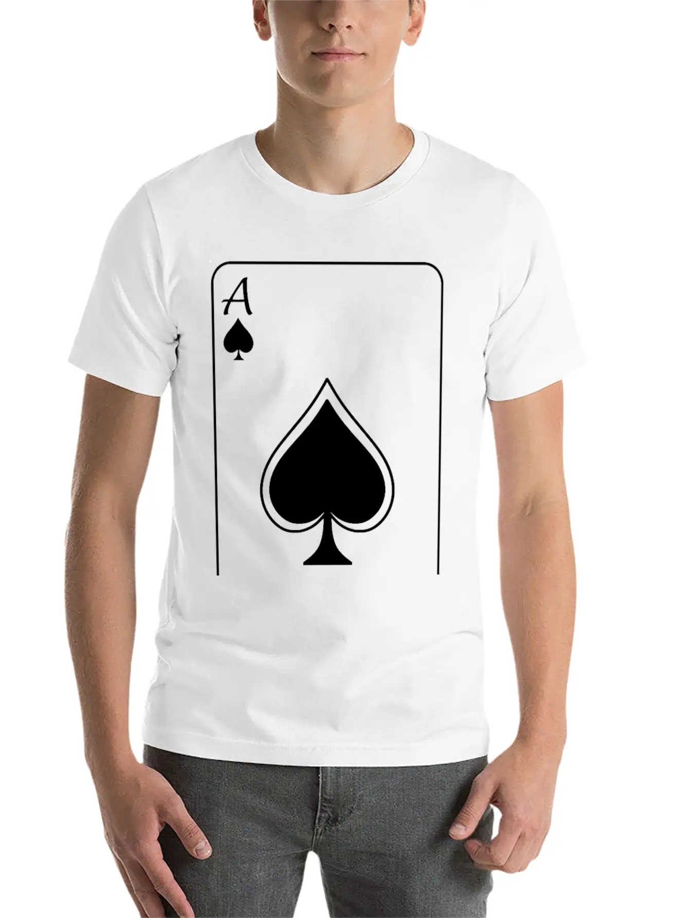 Ace - White Unisex Casual T-Shirt – Clean Design For Daily Comfort