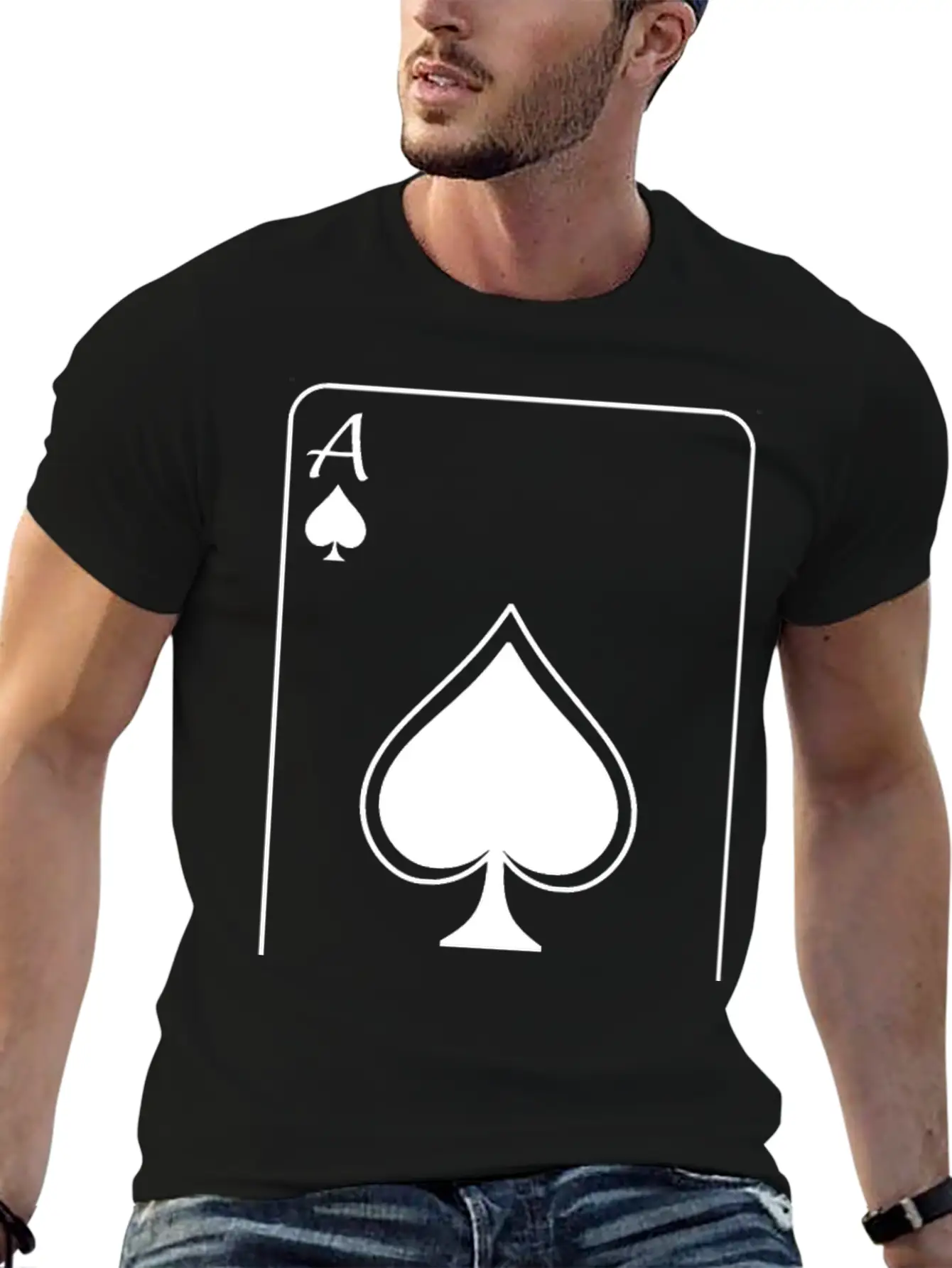 Ace - White Unisex Casual T-Shirt – Clean Design For Daily Comfort