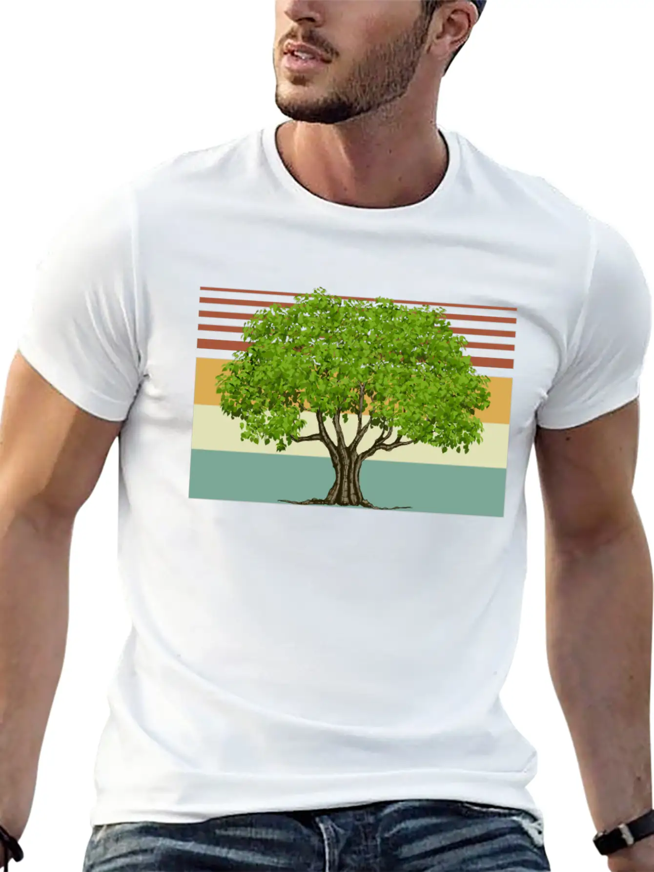 Acorn Tree Matching Lightweight Cotton T-Shirt – Daily Comfort Graphic Shirt