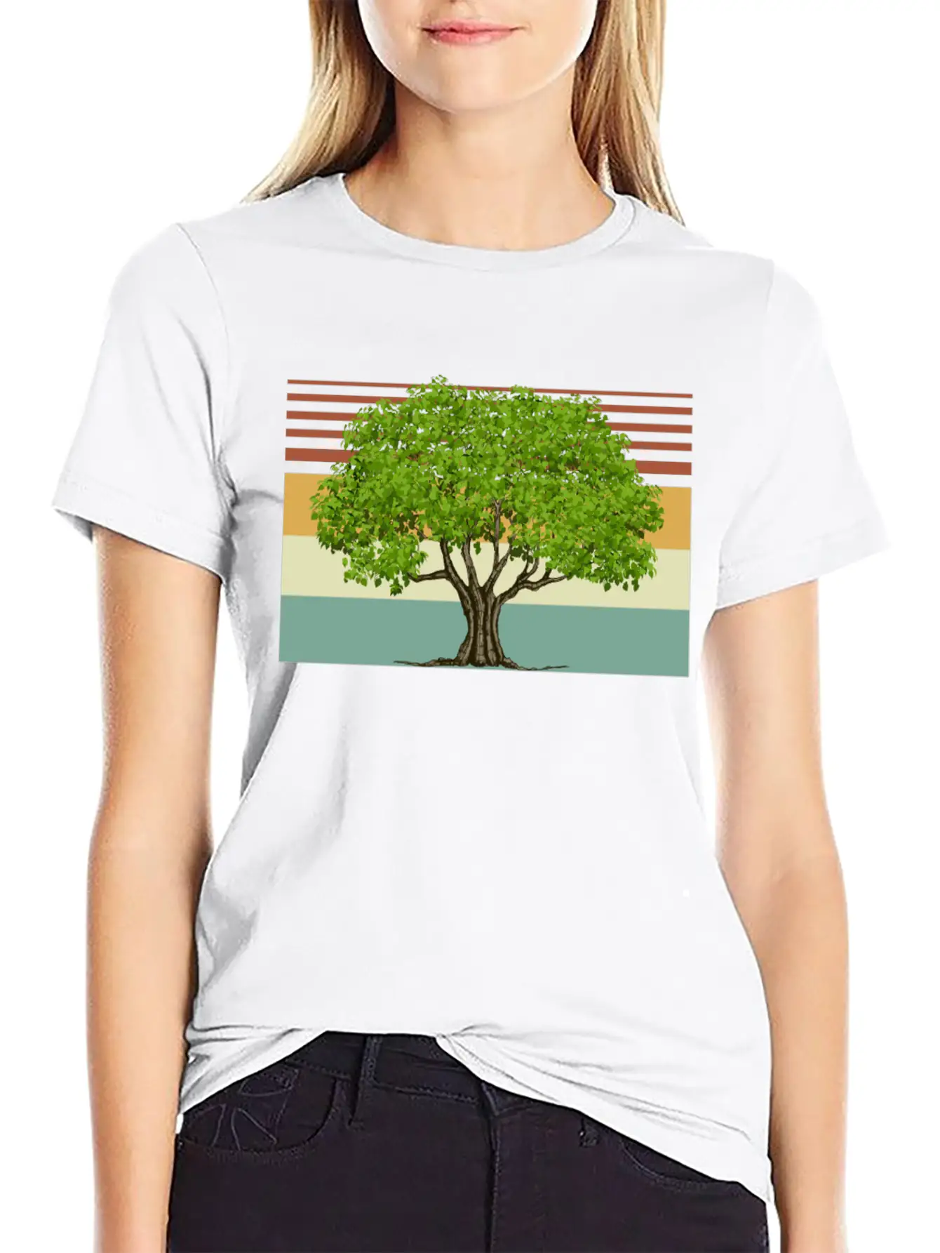 Acorn Tree Matching Lightweight Cotton T-Shirt – Daily Comfort Graphic Shirt