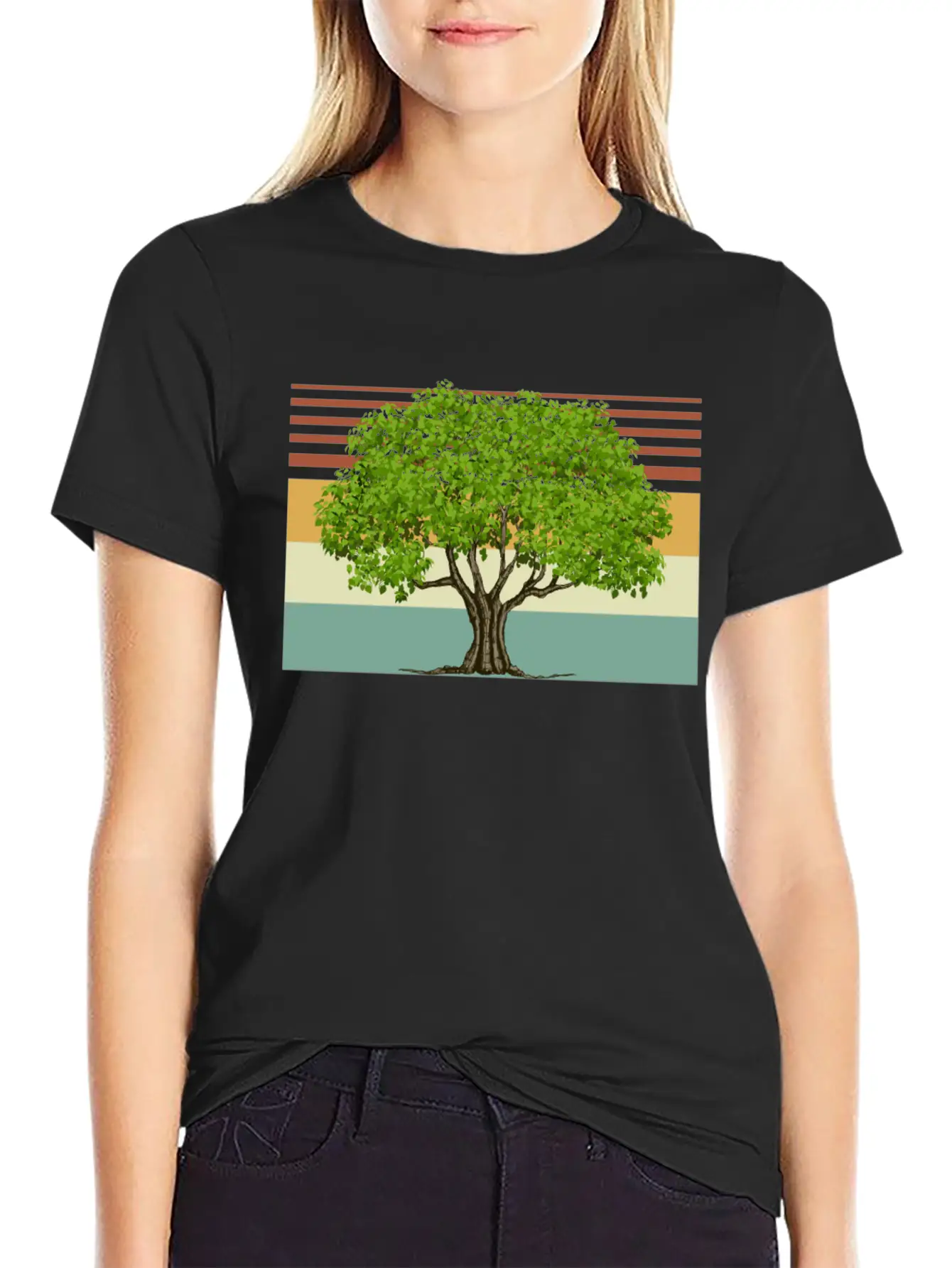 Acorn Tree Matching Lightweight Cotton T-Shirt – Daily Comfort Graphic Shirt