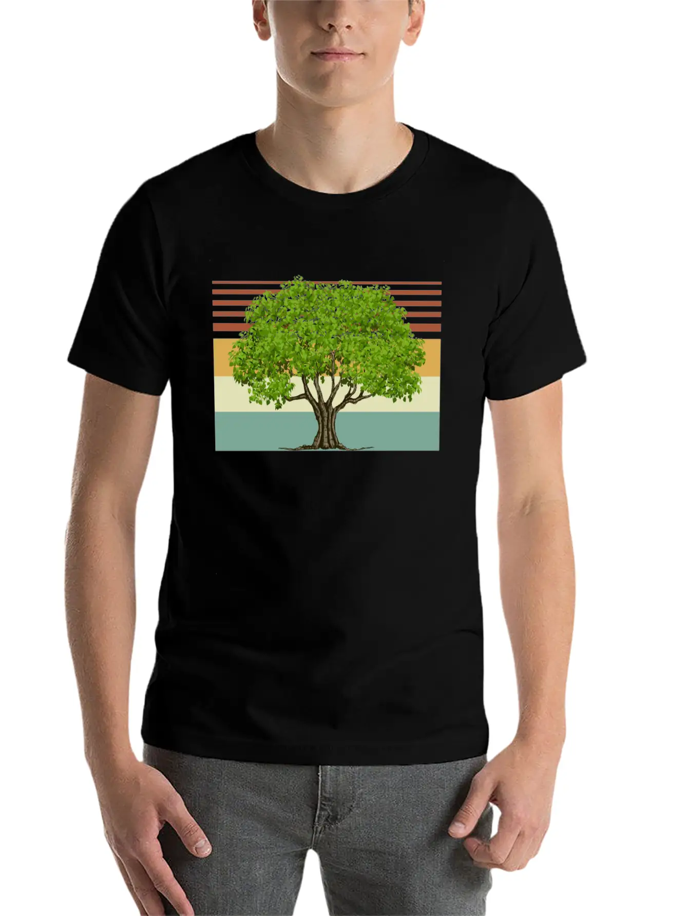Acorn Tree Matching Lightweight Cotton T-Shirt – Daily Comfort Graphic Shirt