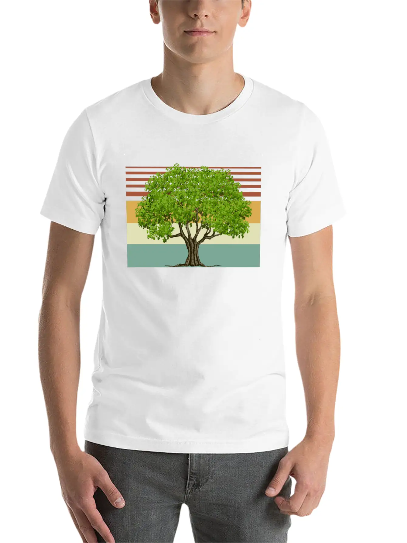 Acorn Tree Matching Lightweight Cotton T-Shirt – Daily Comfort Graphic Shirt