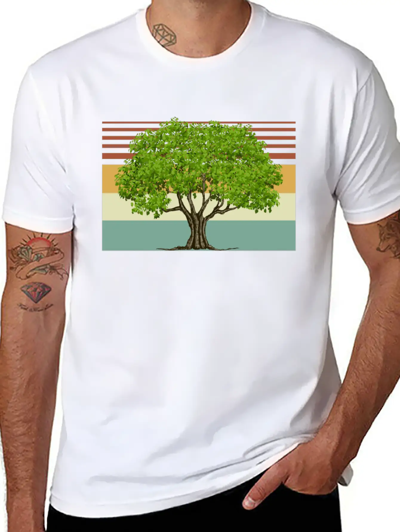 Acorn Tree Matching Lightweight Cotton T-Shirt – Daily Comfort Graphic Shirt
