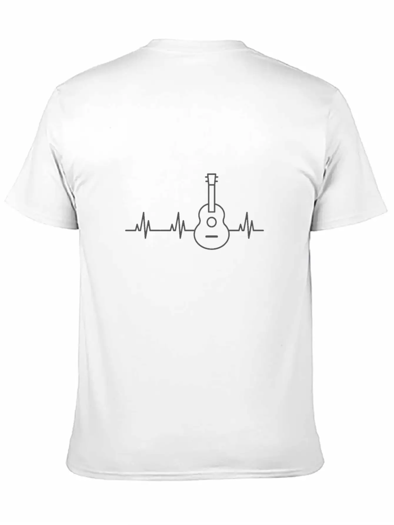 Acoustic Guitar Heartbeat Shirt Unisex Casual T-Shirt – Clean Design For Daily Comfort