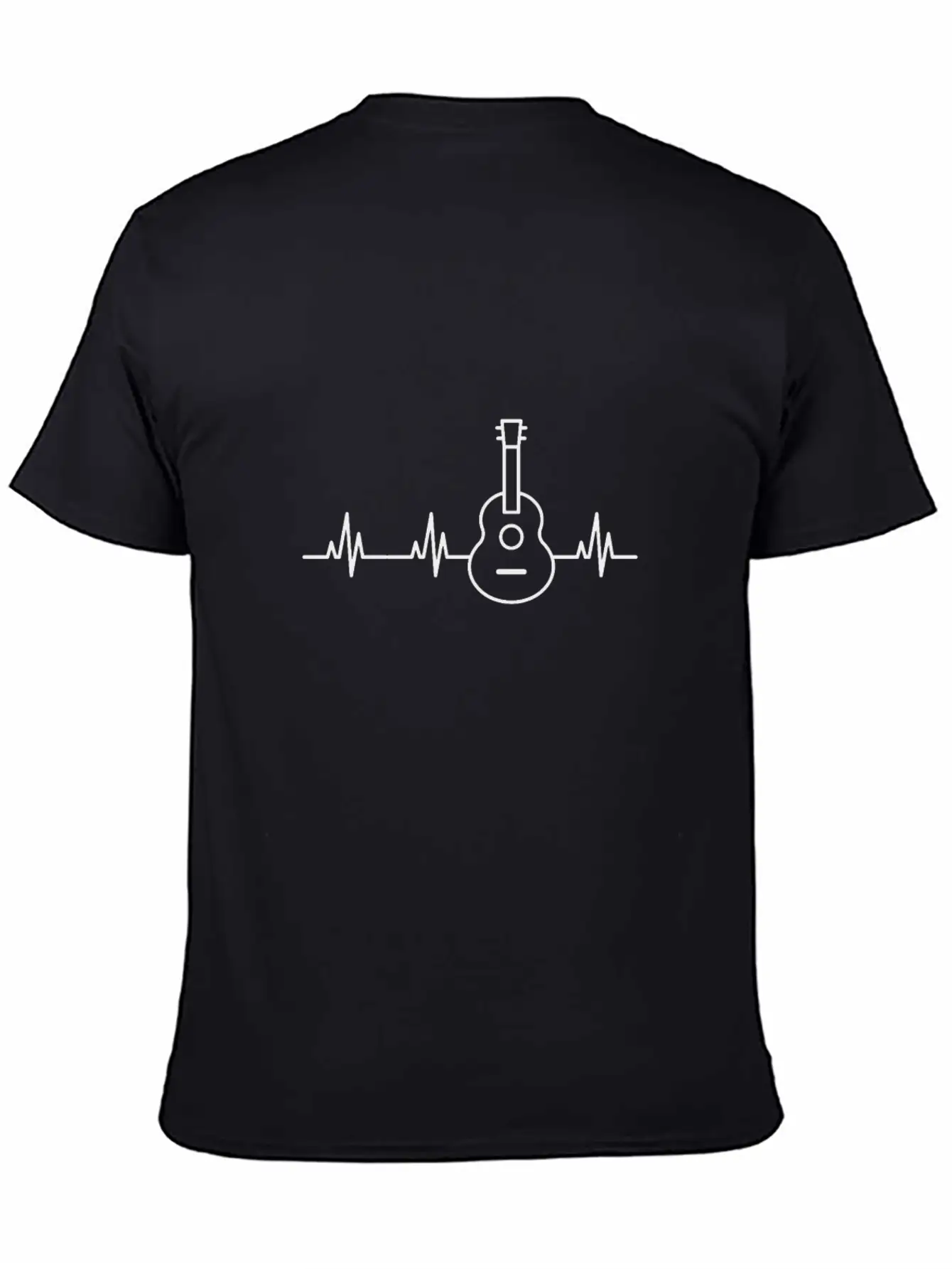 Acoustic Guitar Heartbeat Shirt Unisex Casual T-Shirt – Clean Design For Daily Comfort