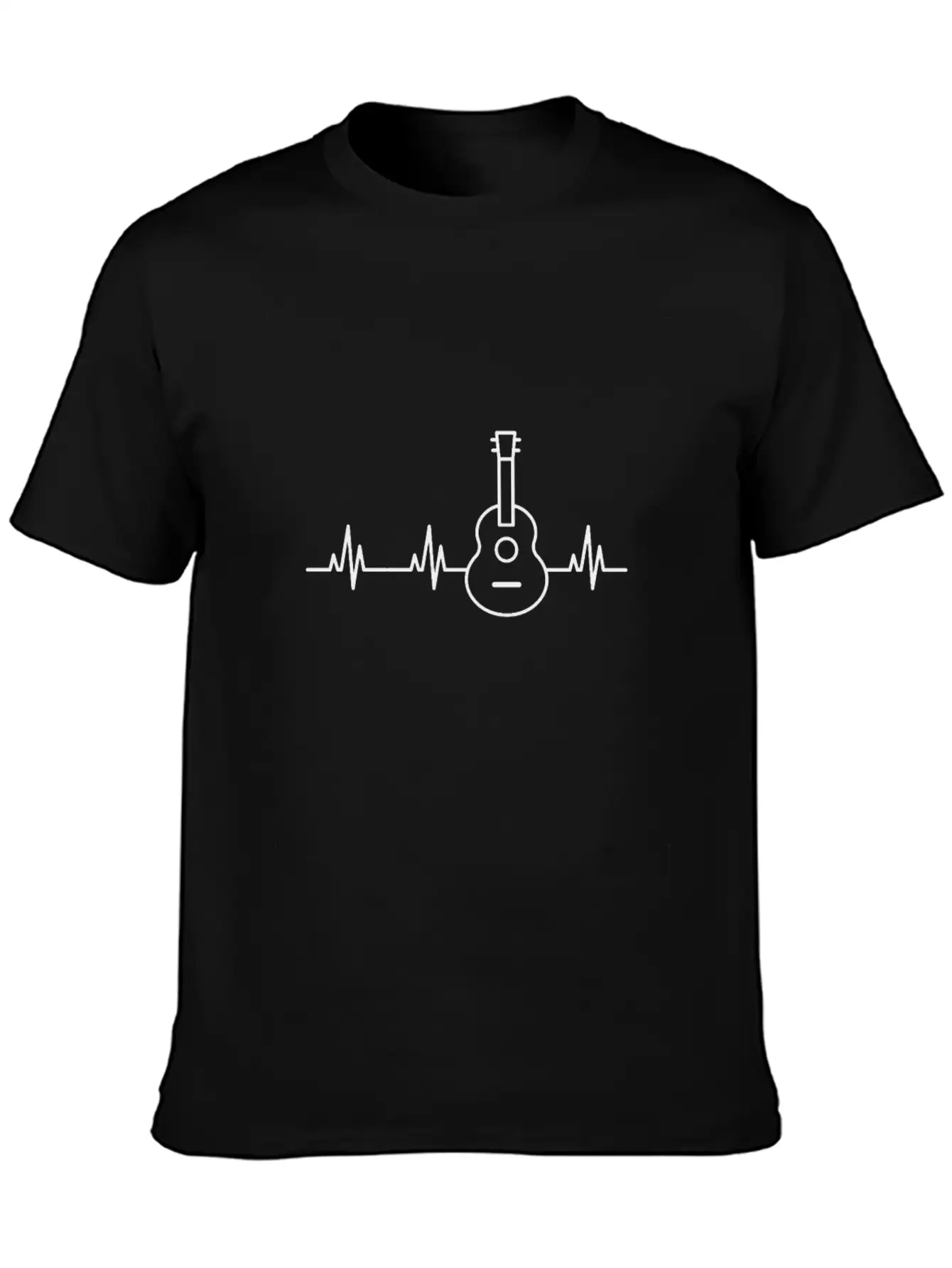 Acoustic Guitar Heartbeat Shirt Unisex Casual T-Shirt – Clean Design For Daily Comfort