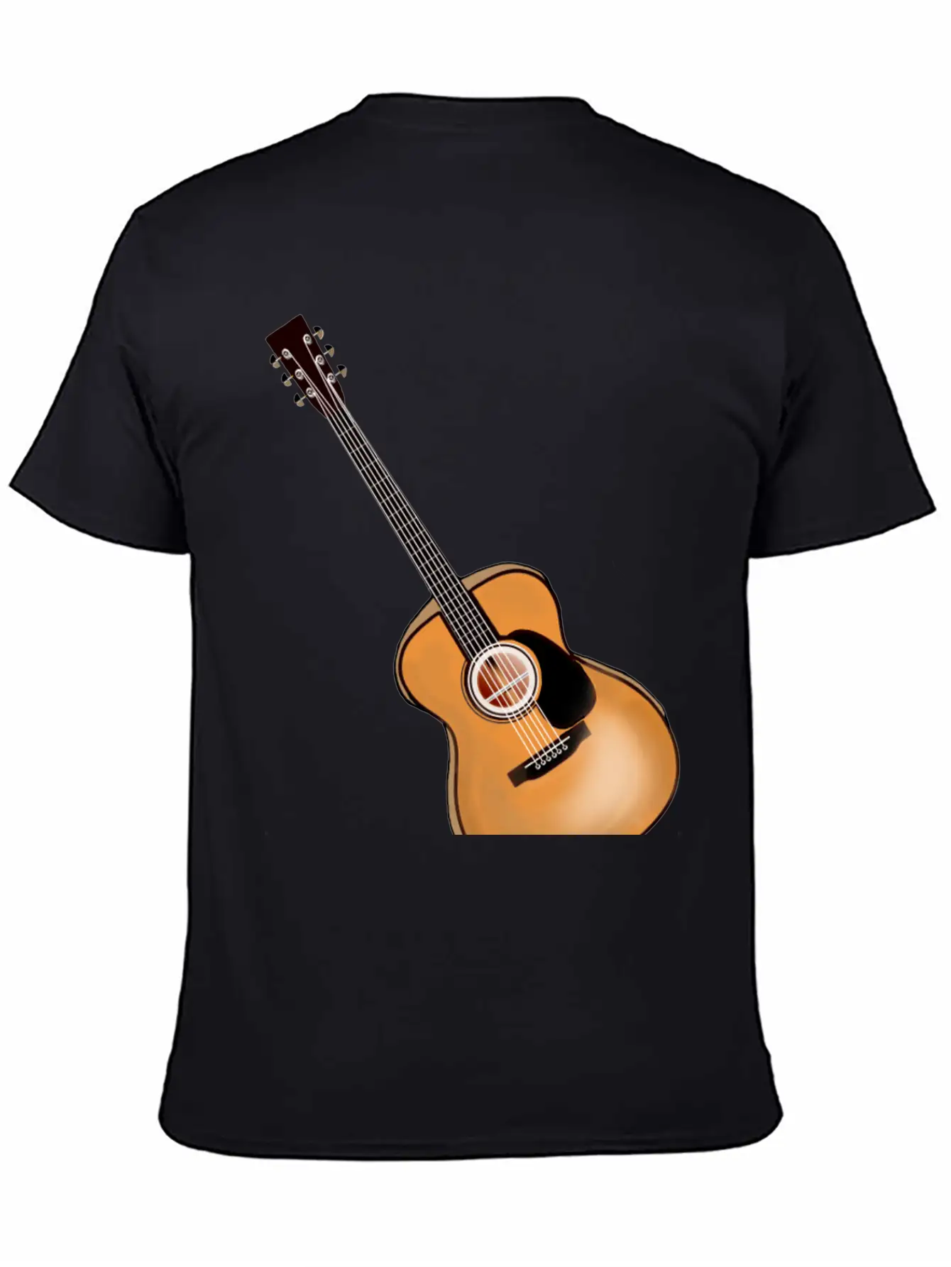 Acoustic Guitar Lightweight Cotton T-Shirt – Daily Comfort Graphic Shirt