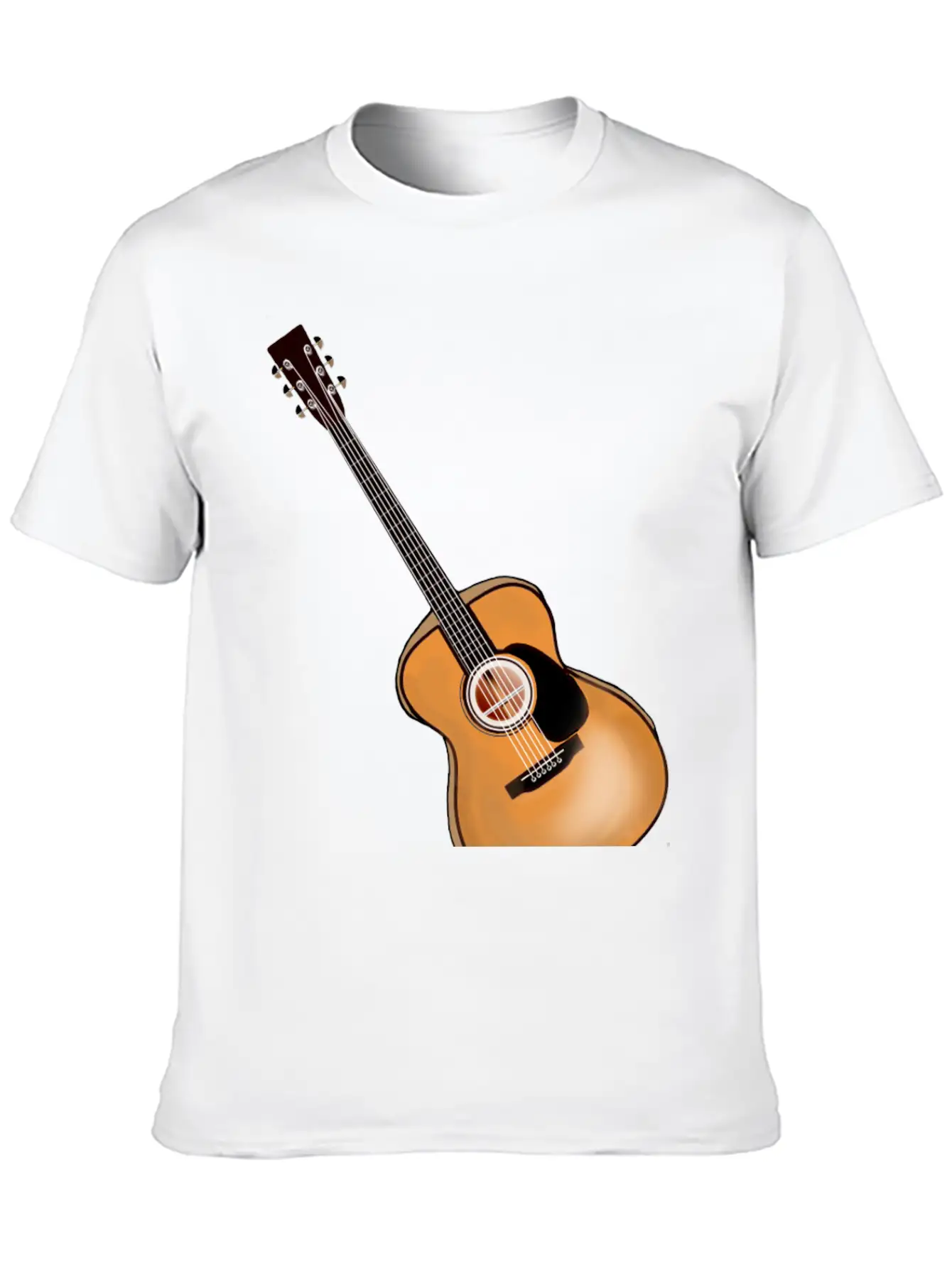 Acoustic Guitar Lightweight Cotton T-Shirt – Daily Comfort Graphic Shirt