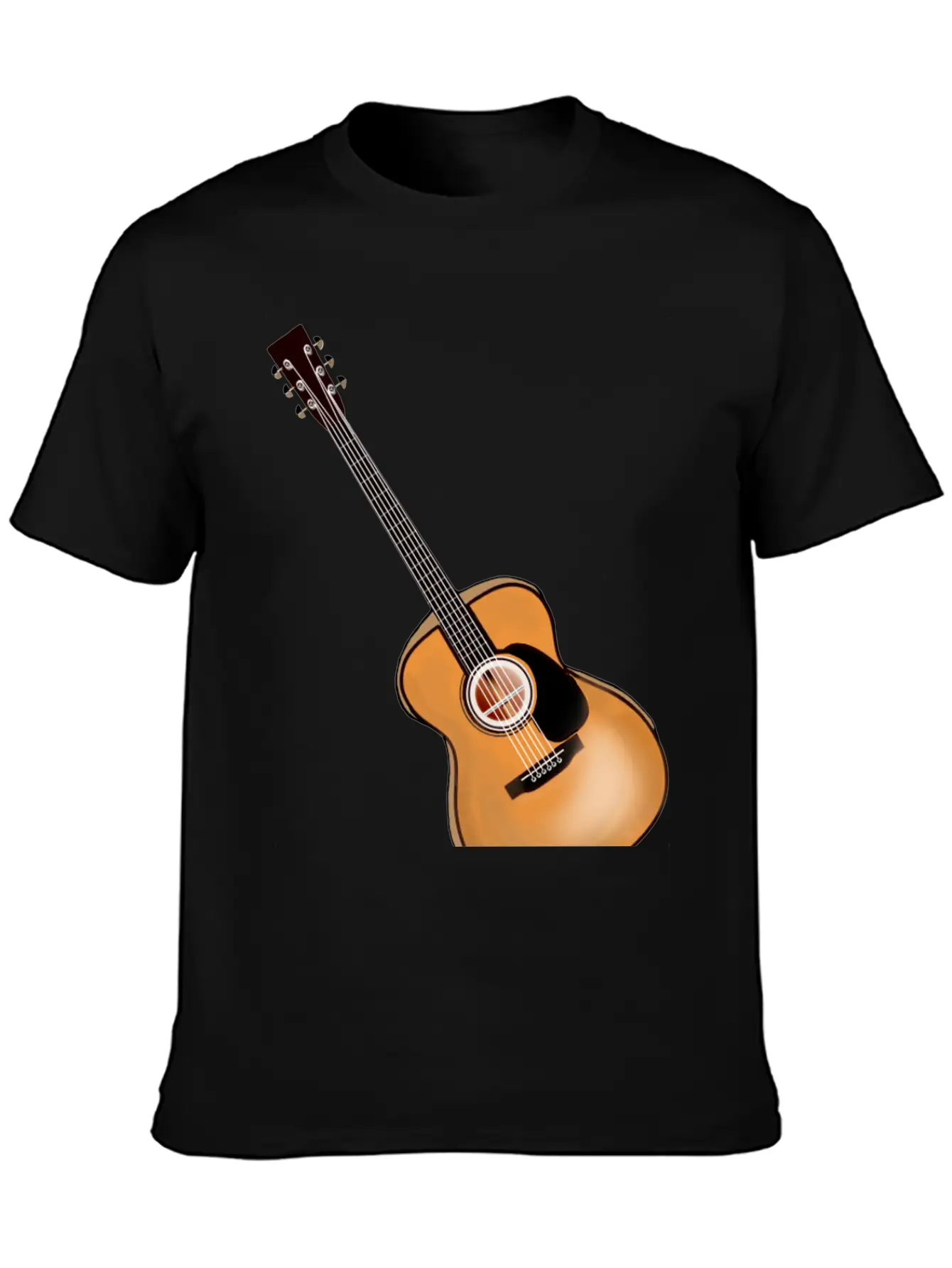 Acoustic Guitar Lightweight Cotton T-Shirt – Daily Comfort Graphic Shirt