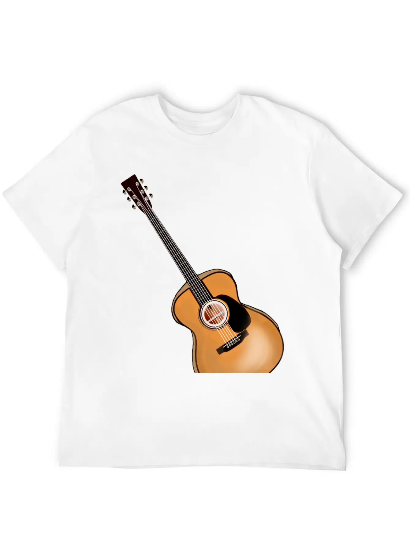 Acoustic Guitar Lightweight Cotton T-Shirt – Daily Comfort Graphic Shirt