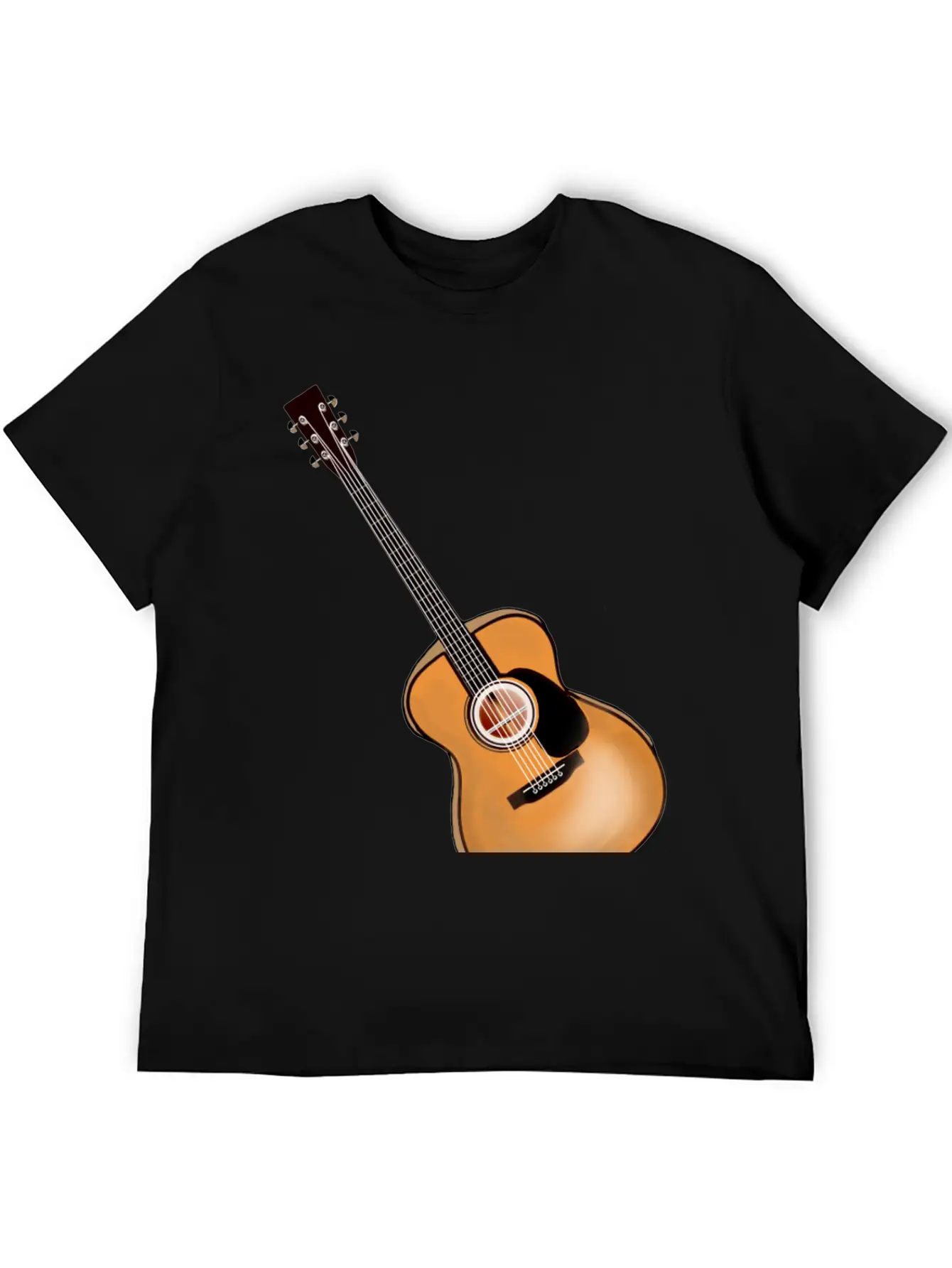 Acoustic Guitar Lightweight Cotton T-Shirt – Daily Comfort Graphic Shirt