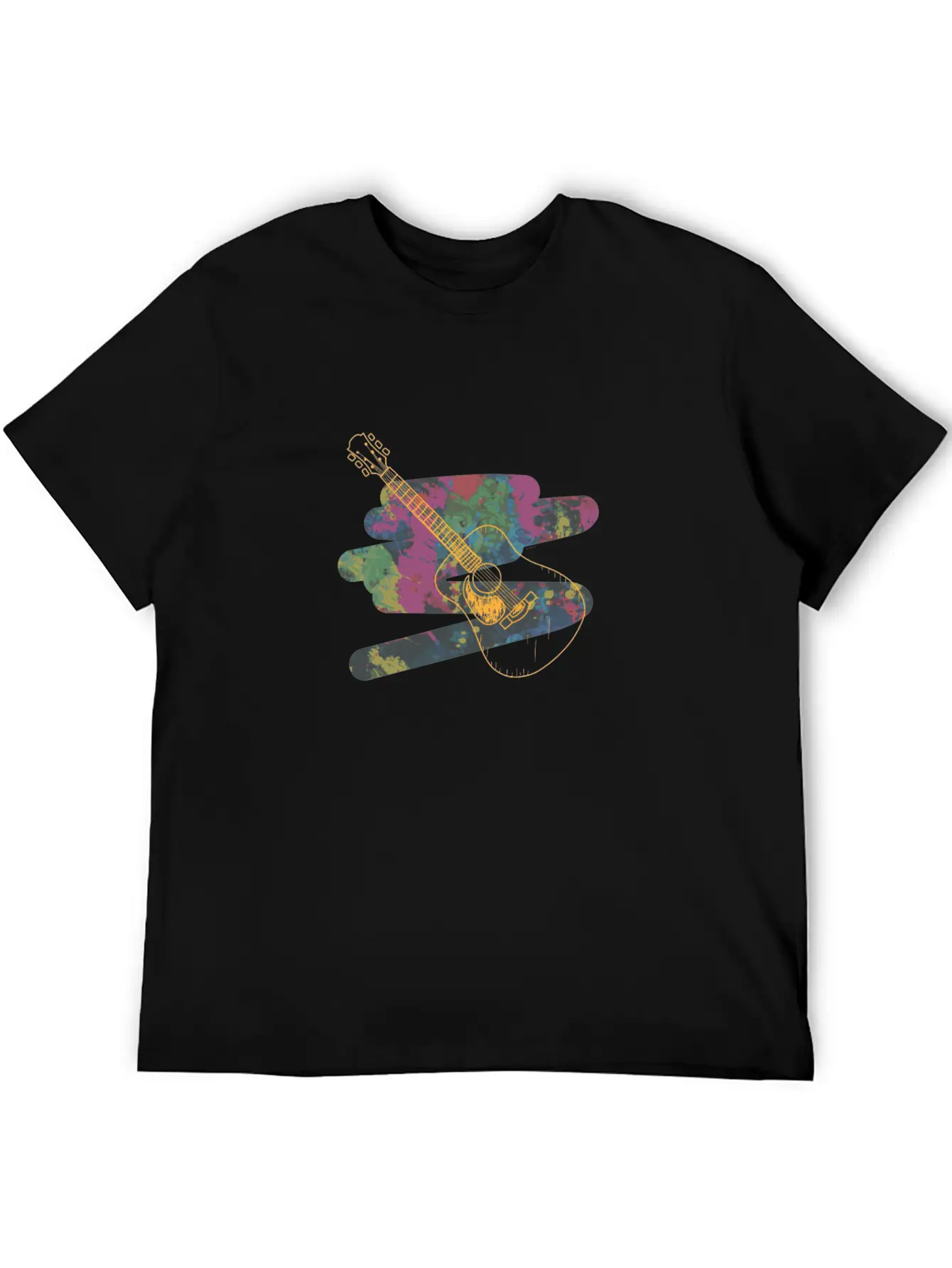 Acoustic Guitar Relaxed Everyday Tee – Lightweight And Durable Cotton