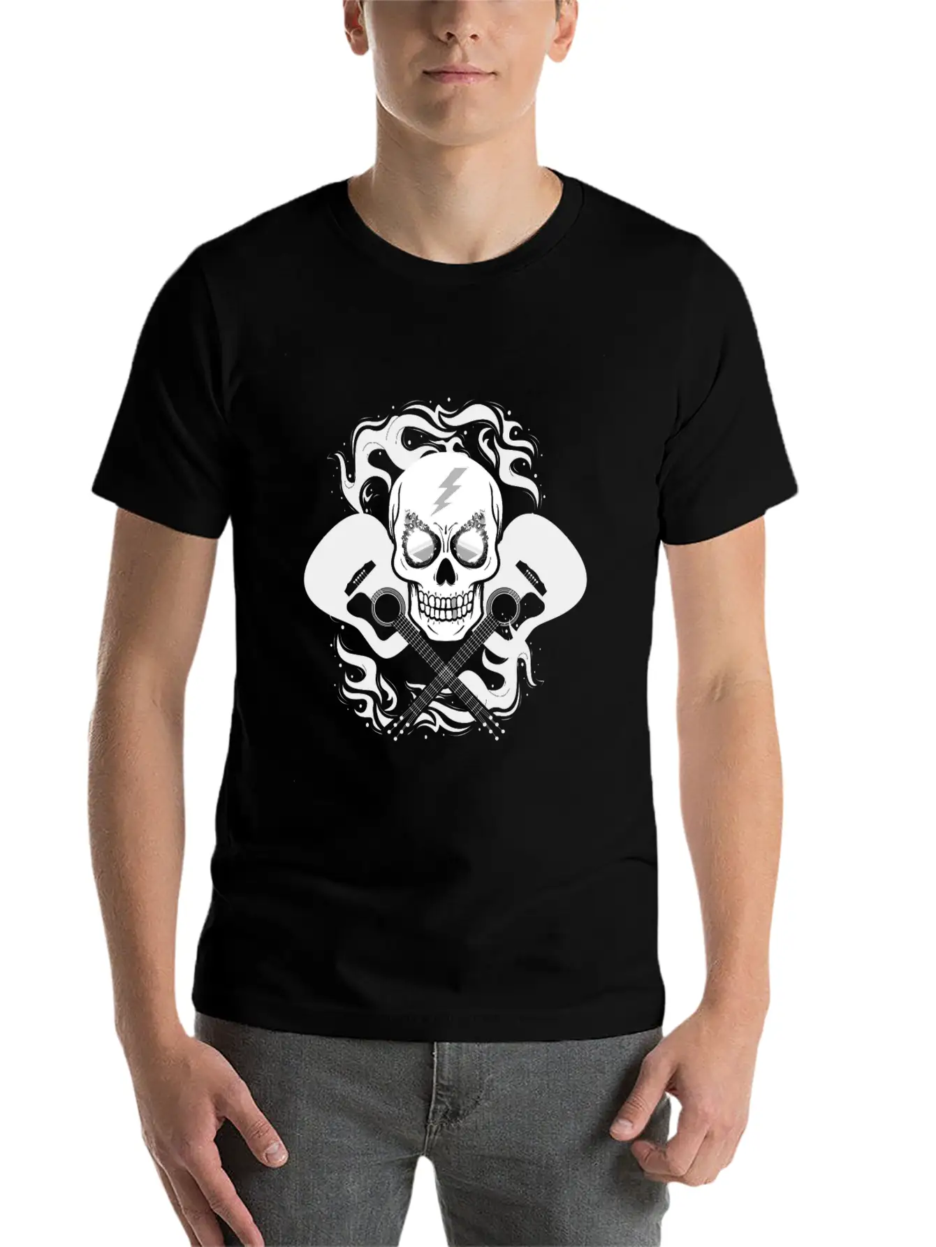 Acoustic Guitar Unisex Casual T-Shirt ��� Clean Design For Daily Comfort