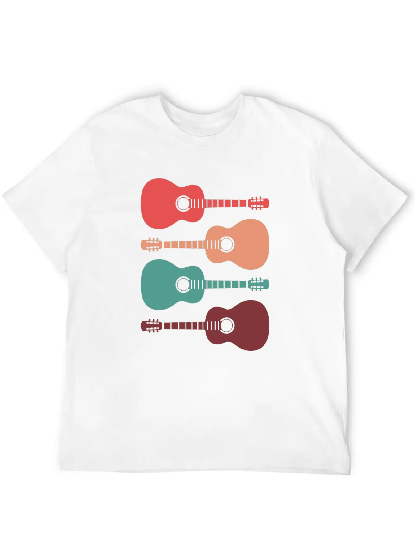Acoustic Guitars Retro Vintage Unisex Casual T-Shirt – Clean Design For Daily Comfort