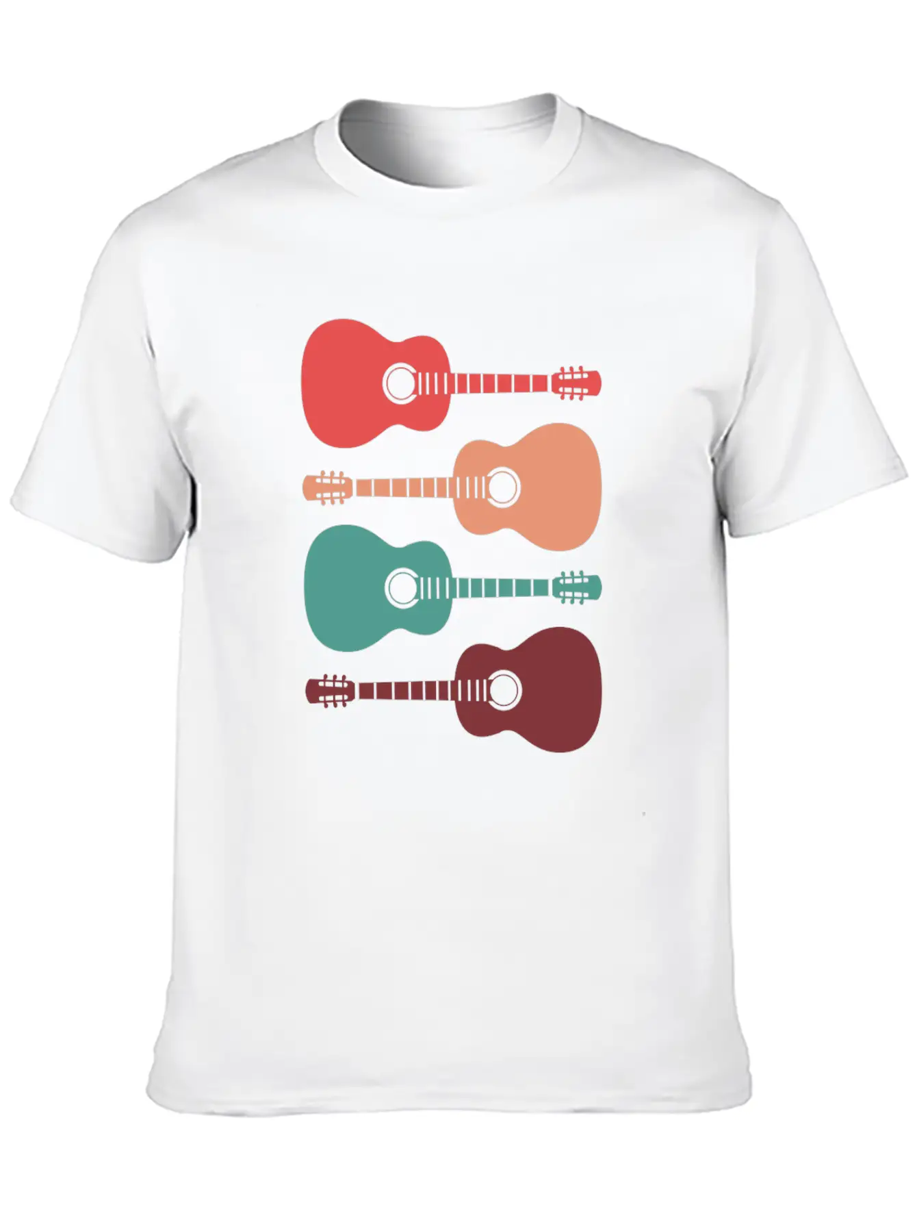 Acoustic Guitars Retro Vintage Unisex Casual T-Shirt – Clean Design For Daily Comfort