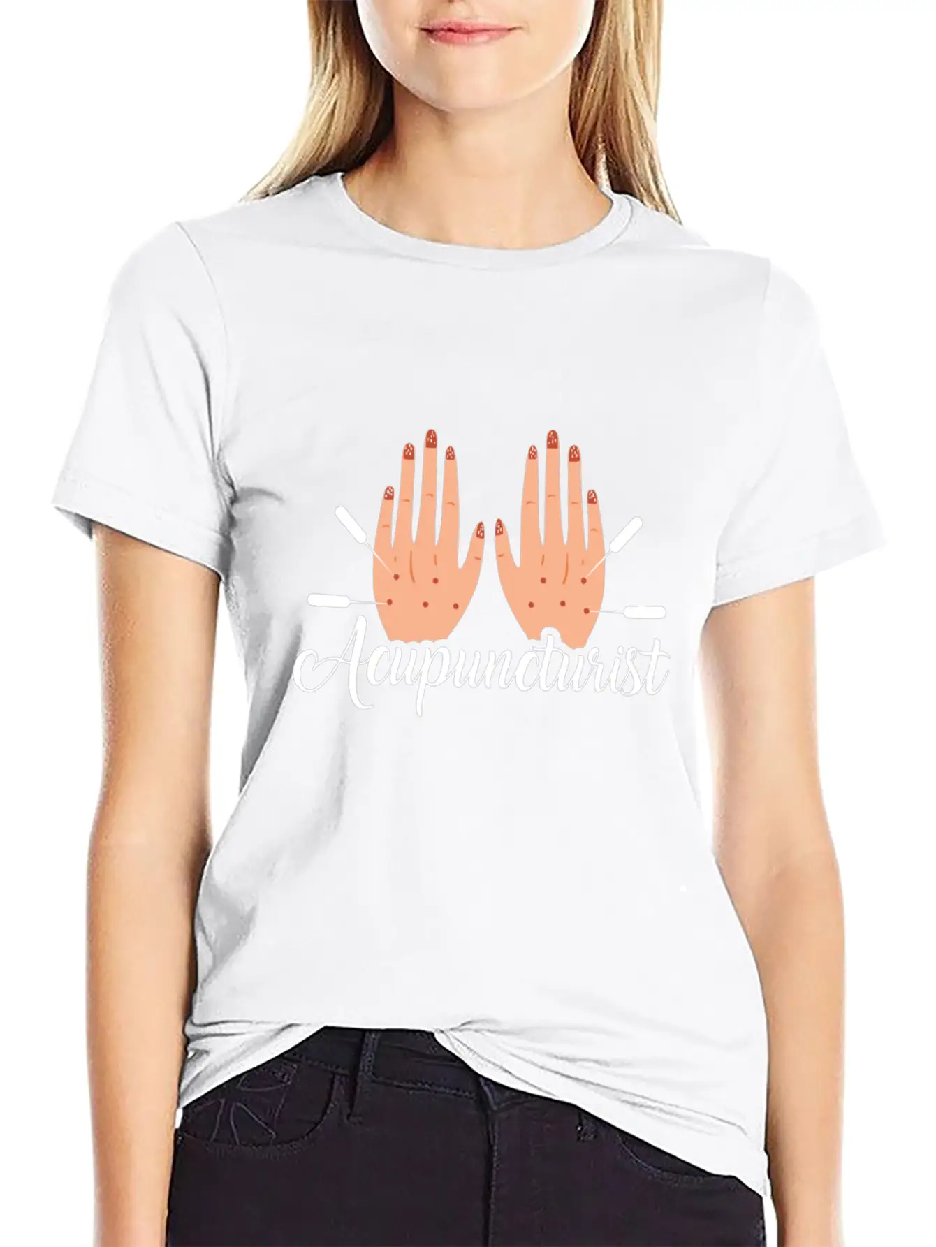 Acupuncture Learned Funny Acupuncturist Graphic Modern Fit Casual T-Shirt – Clean And Versatile Design