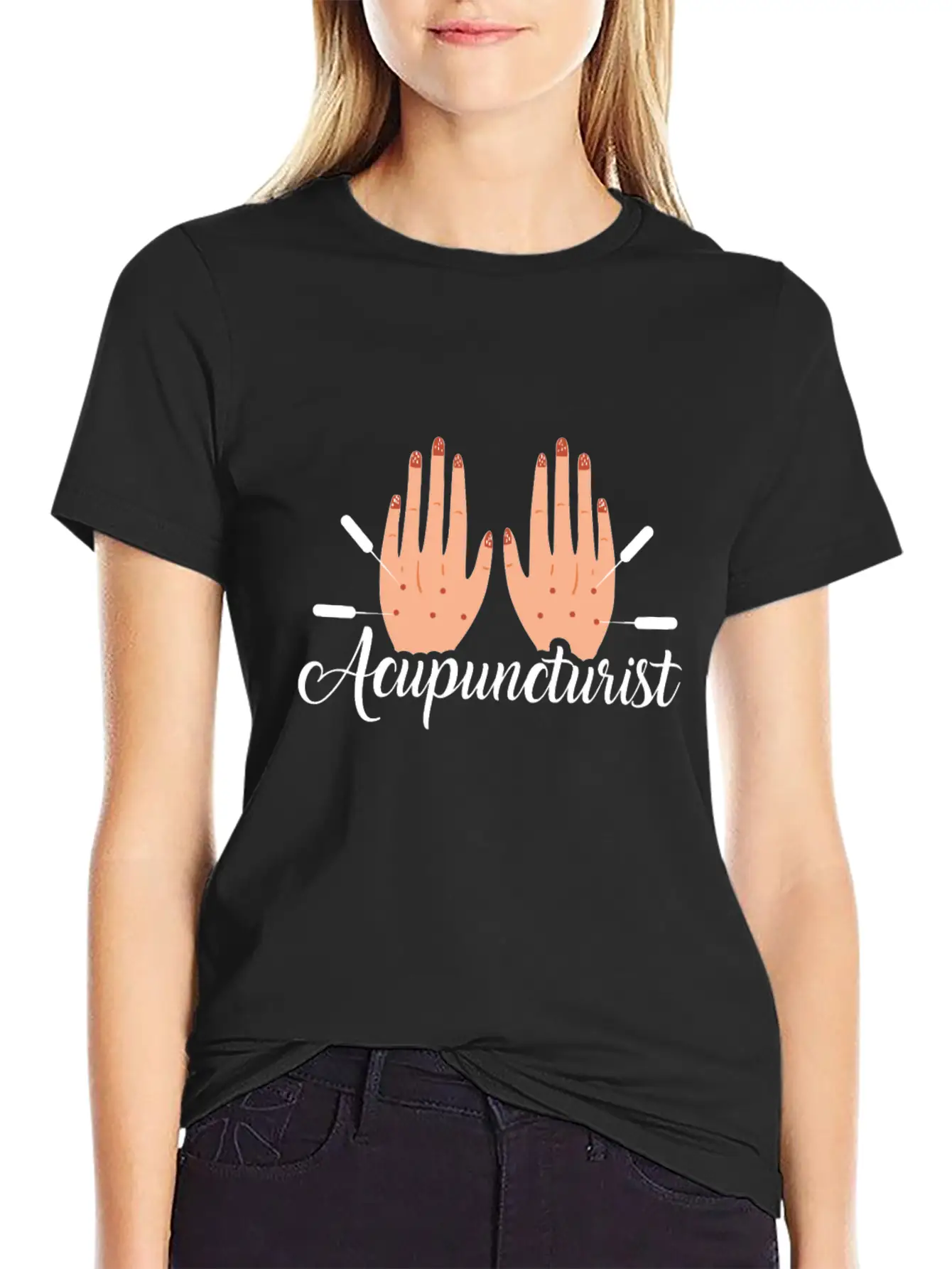 Acupuncture Learned Funny Acupuncturist Graphic Modern Fit Casual T-Shirt – Clean And Versatile Design