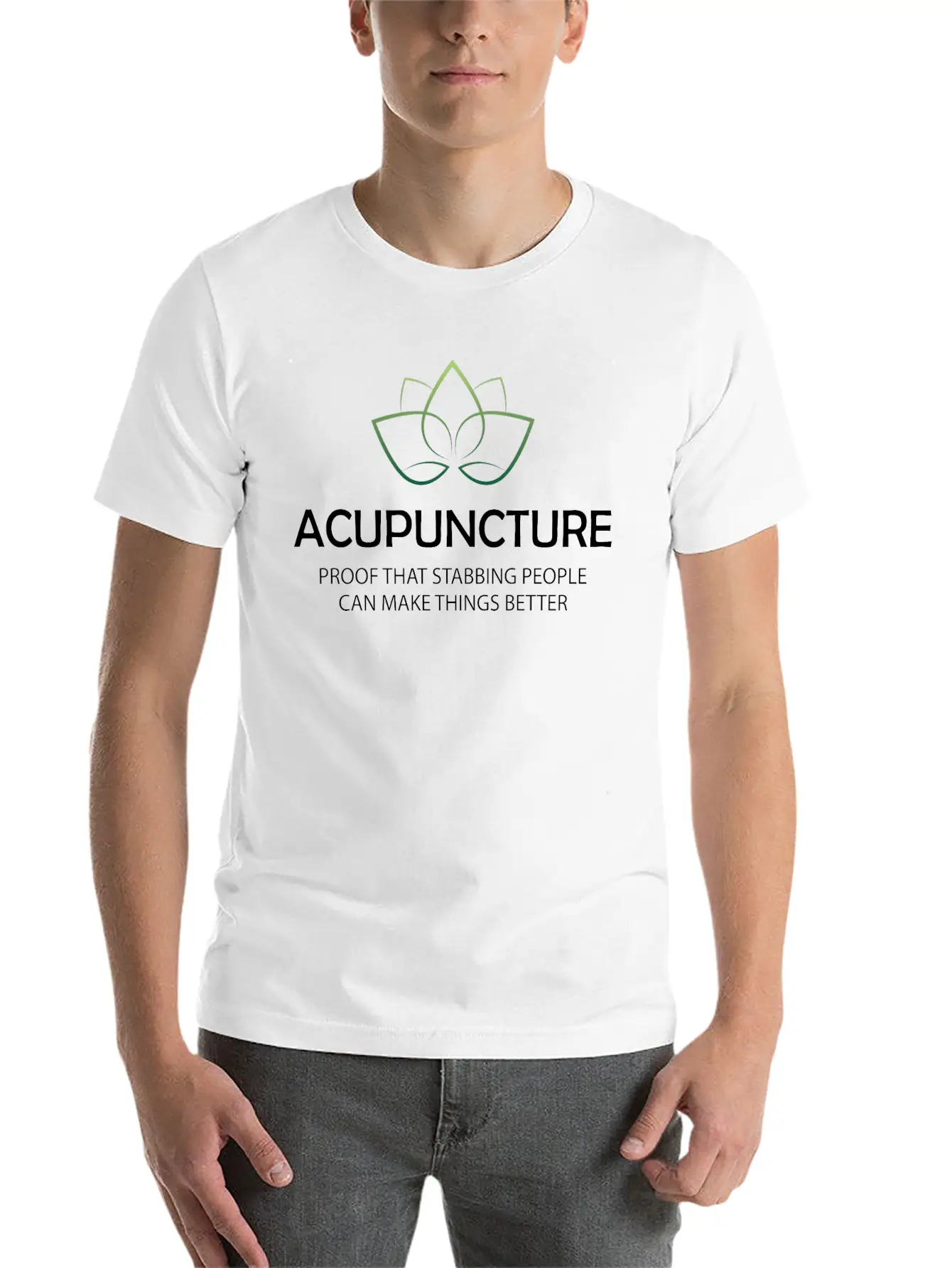 Acupuncture - Make Things Better Modern Fit Casual T-Shirt – Clean And Versatile Design