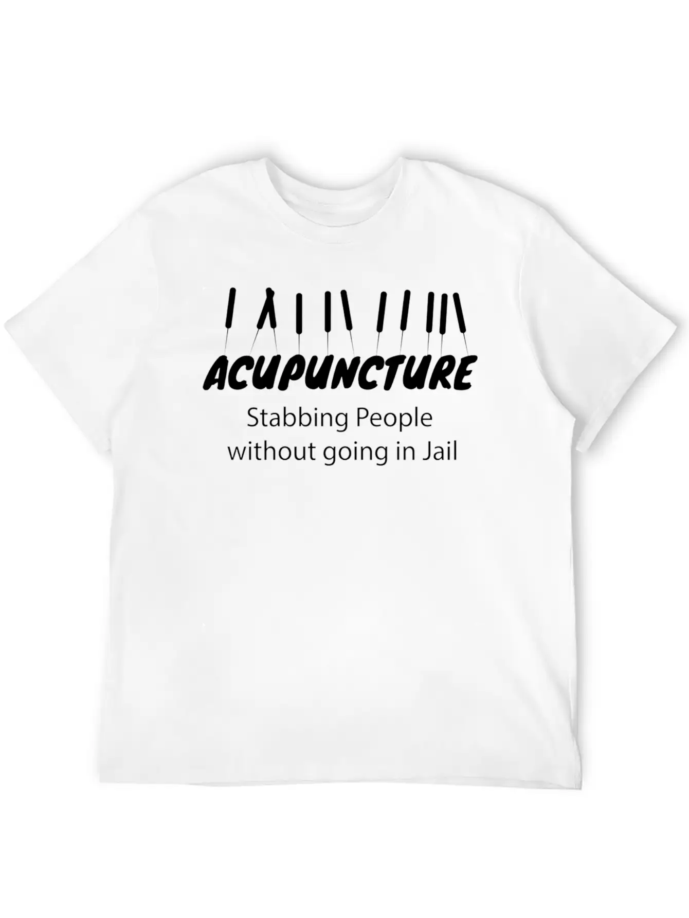 Acupuncture Needle Traditional Chinese Medicine Essential Cotton Tee For Daily Outfits – Unisex Style