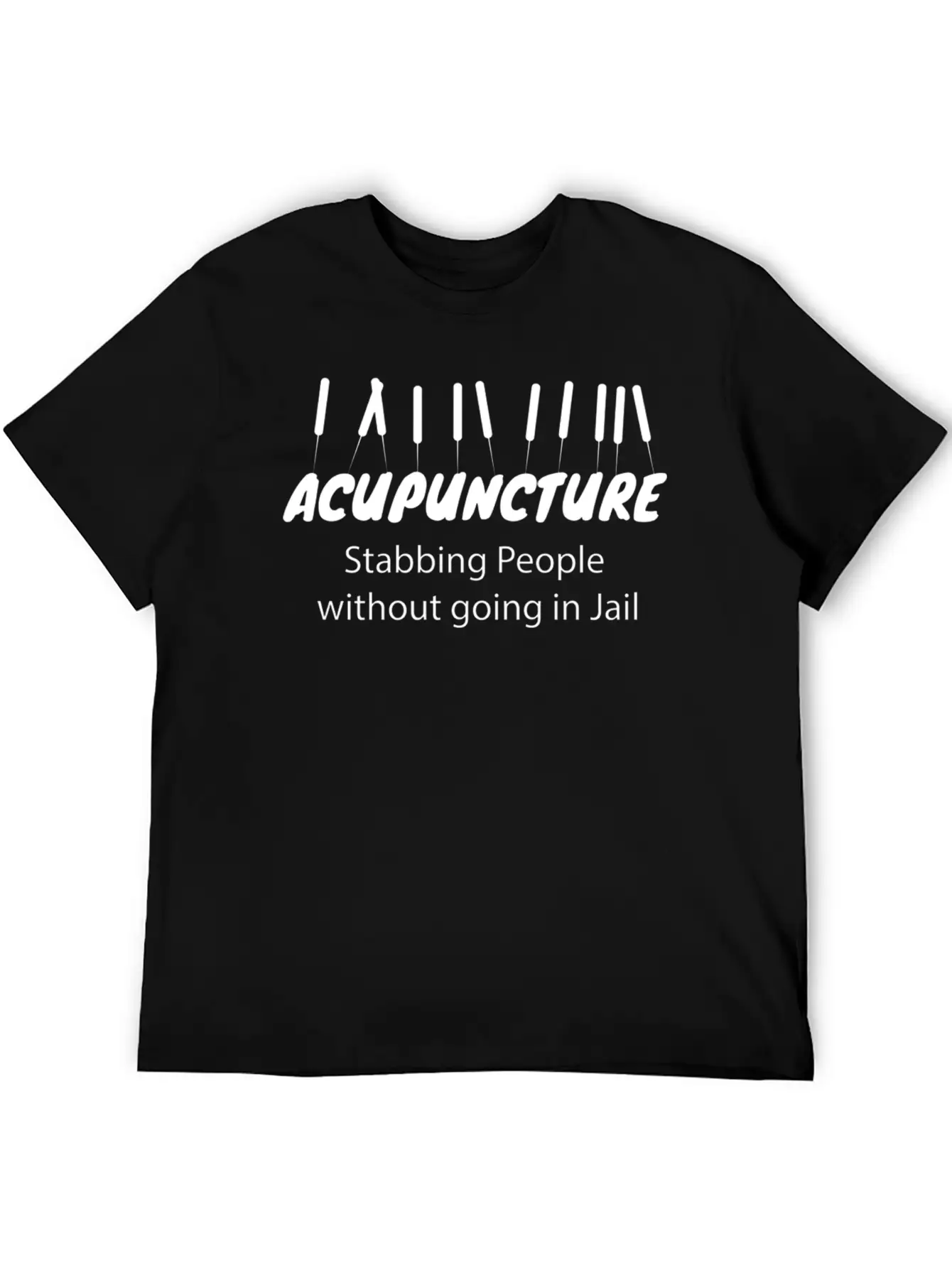 Acupuncture Needle Traditional Chinese Medicine Essential Cotton Tee For Daily Outfits – Unisex Style