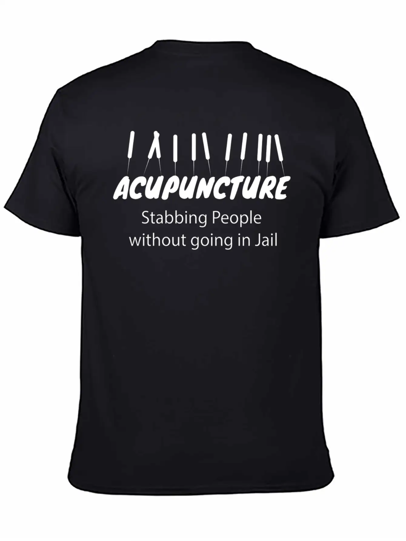 Acupuncture Needle Traditional Chinese Medicine Essential Cotton Tee For Daily Outfits – Unisex Style
