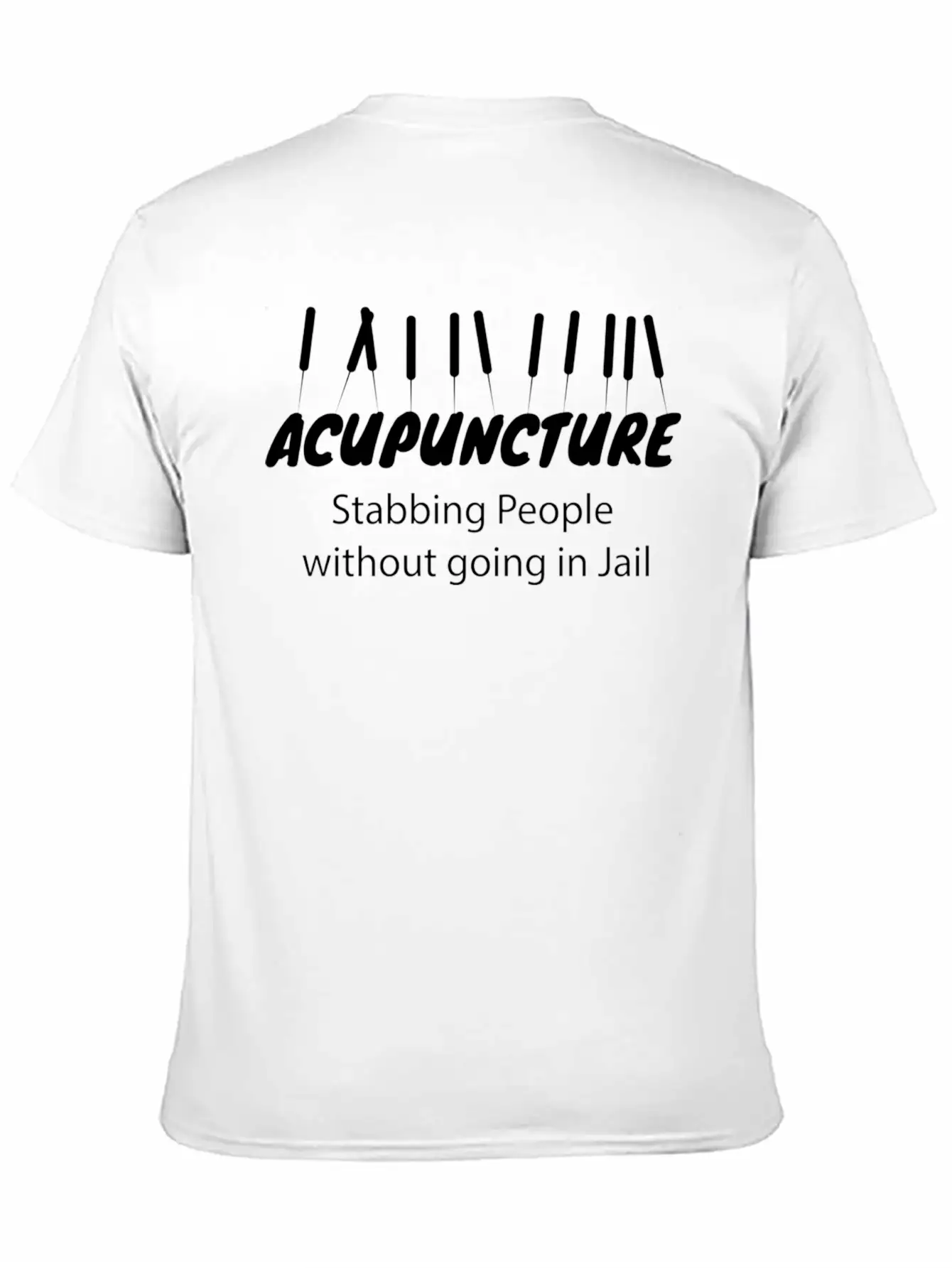 Acupuncture Needle Traditional Chinese Medicine Essential Cotton Tee For Daily Outfits – Unisex Style