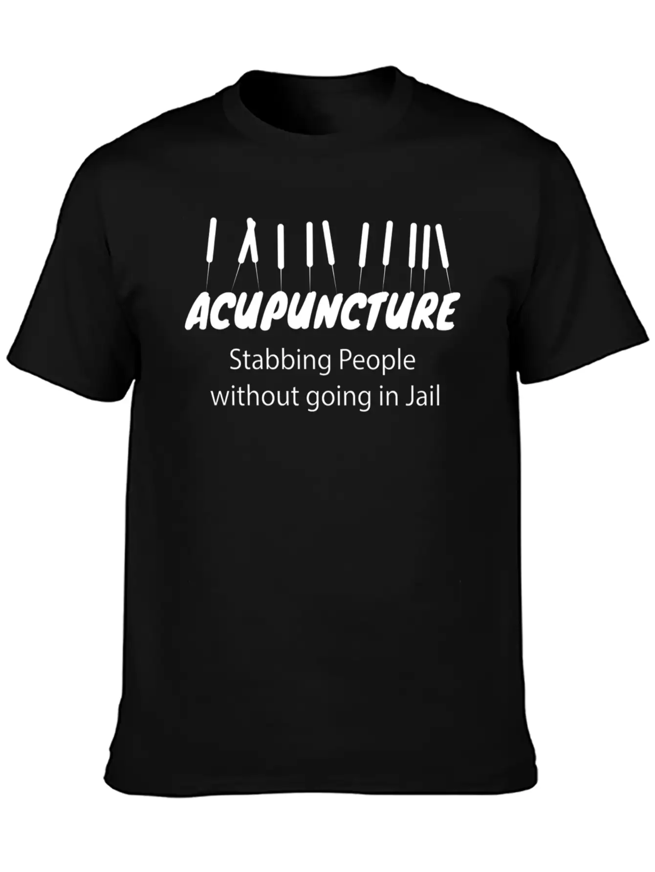 Acupuncture Needle Traditional Chinese Medicine Essential Cotton Tee For Daily Outfits – Unisex Style