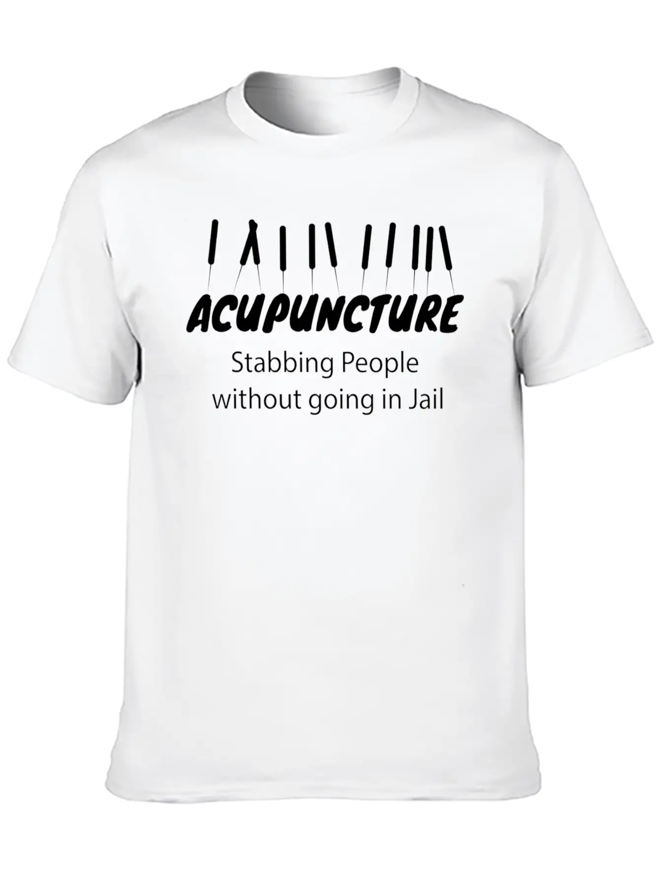 Acupuncture Needle Traditional Chinese Medicine Essential Cotton Tee For Daily Outfits – Unisex Style