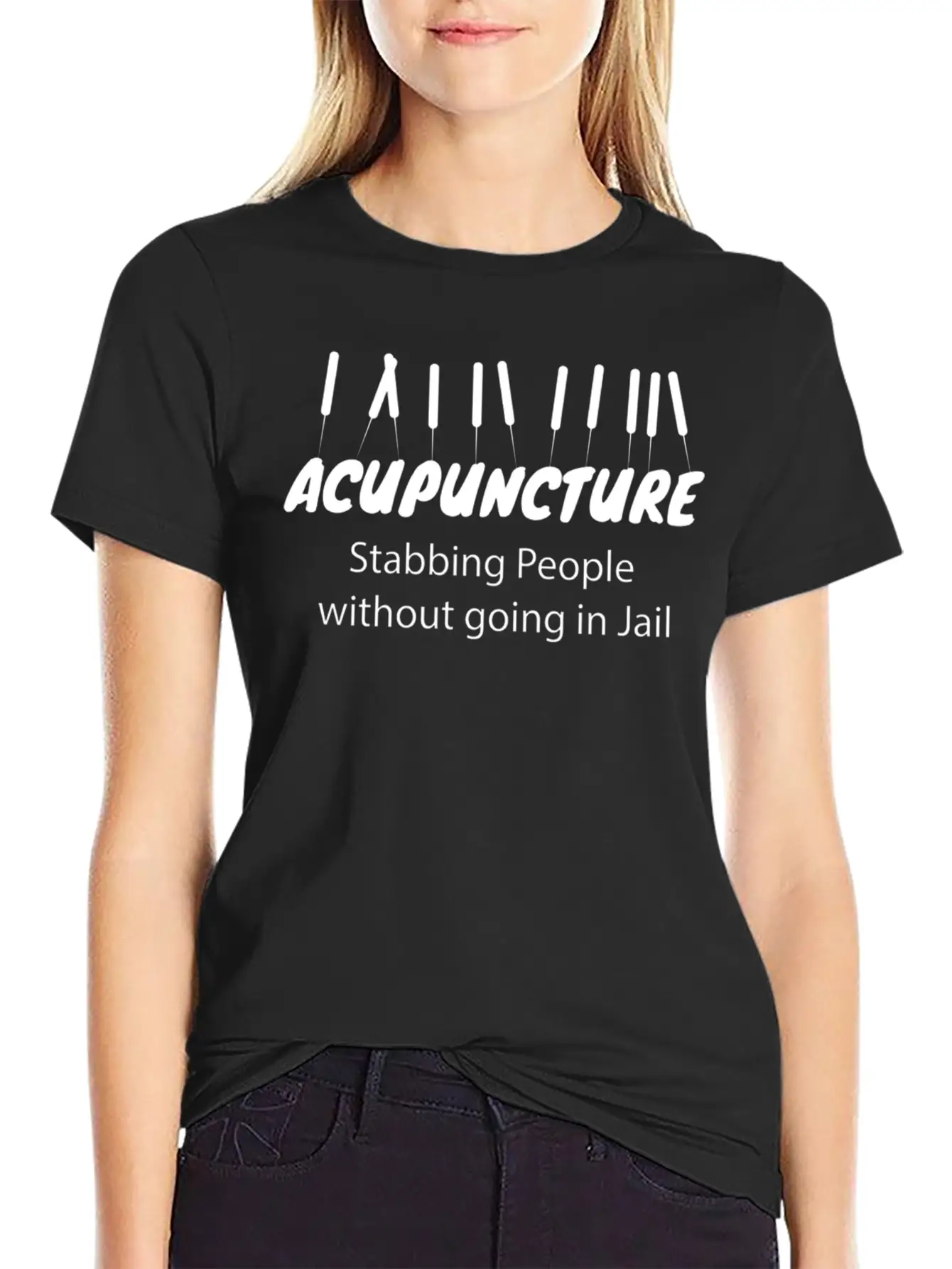 Acupuncture Needle Traditional Chinese Medicine Essential Cotton Tee For Daily Outfits – Unisex Style