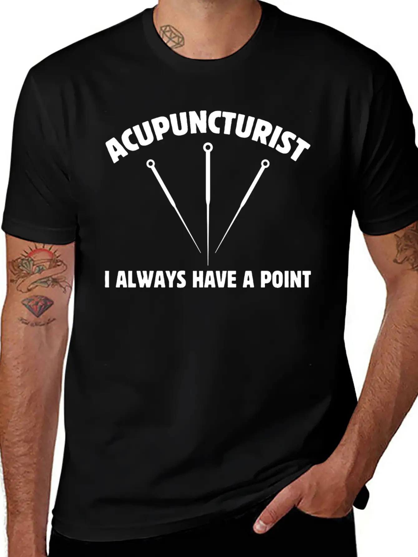 Acupuncturist I Always Have A Point Medicine Needl Lightweight Cotton T-Shirt – Daily Comfort Graphic Shirt