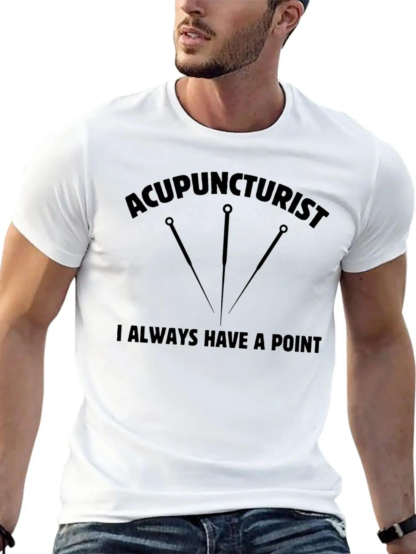 Acupuncturist I Always Have A Point Medicine Needl Lightweight Cotton T-Shirt – Daily Comfort Graphic Shirt