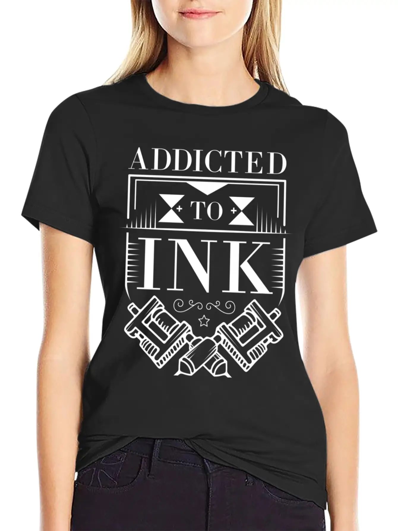 Addicted To Ink Tattoo Lover Inked Artist Stylish Everyday T-Shirt – Unisex Basic Cotton Tee