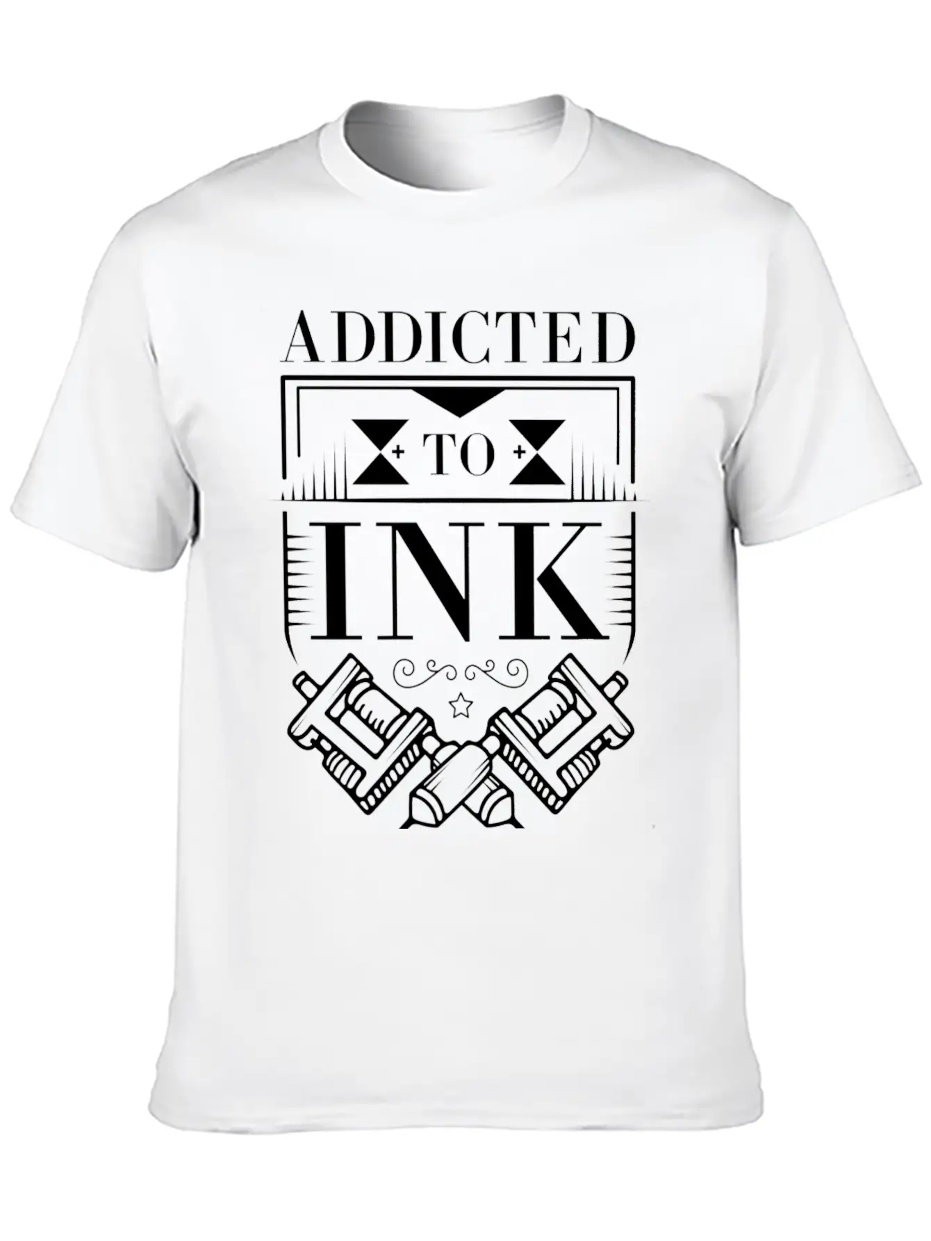 Addicted To Ink Tattoo Lover Inked Artist Stylish Everyday T-Shirt – Unisex Basic Cotton Tee